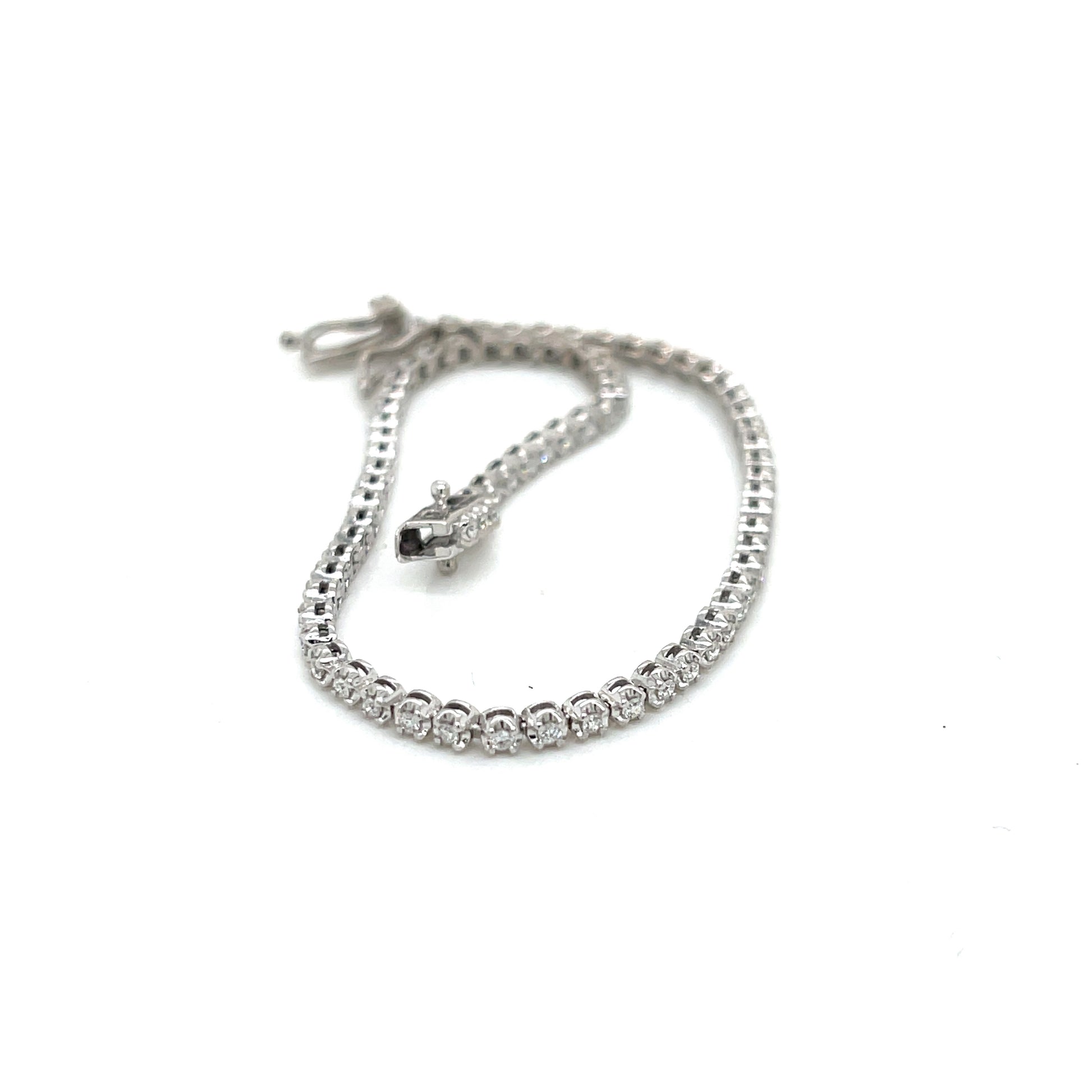 Classic Straight Line Tennis Bracelet - FlawlessCarat