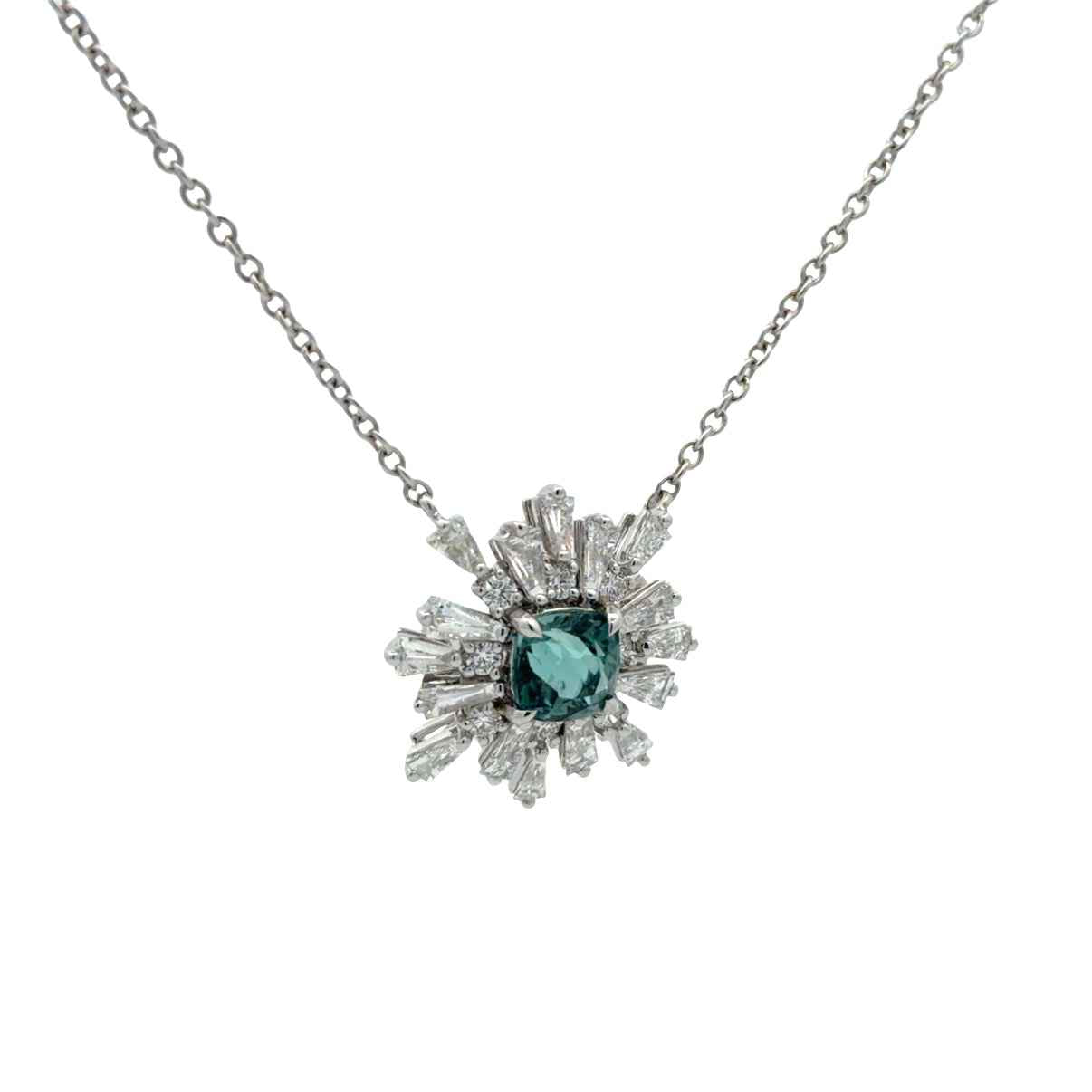 One of a Kind Statement Tourmaline and Diamond Necklace