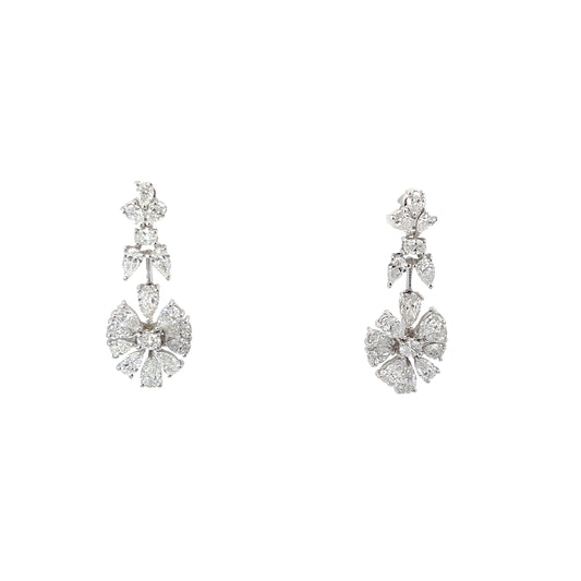 Statement Pear Shape and Oval Drop Earrings in Lab Grown Stones