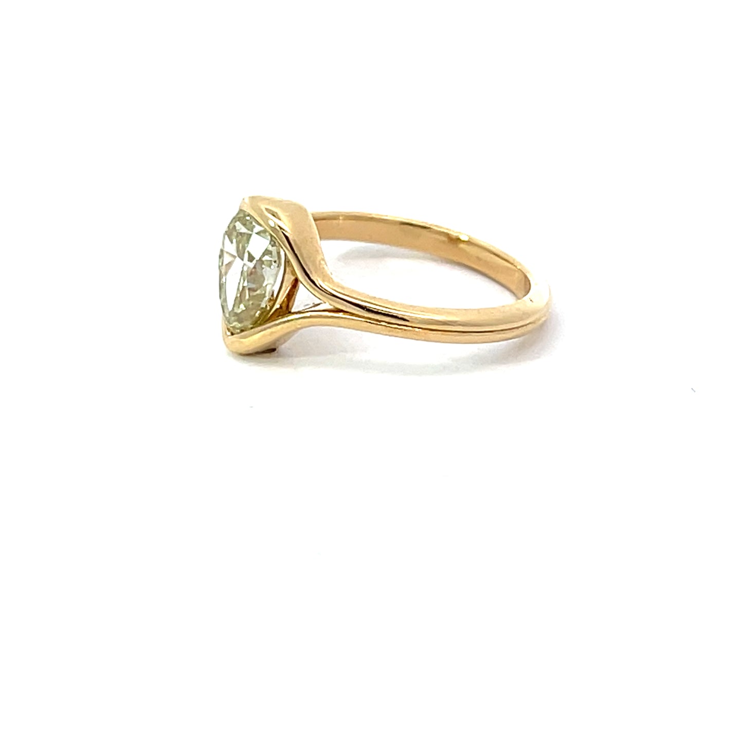 18kt. Pear Shape Solitaire in Yellow Gold