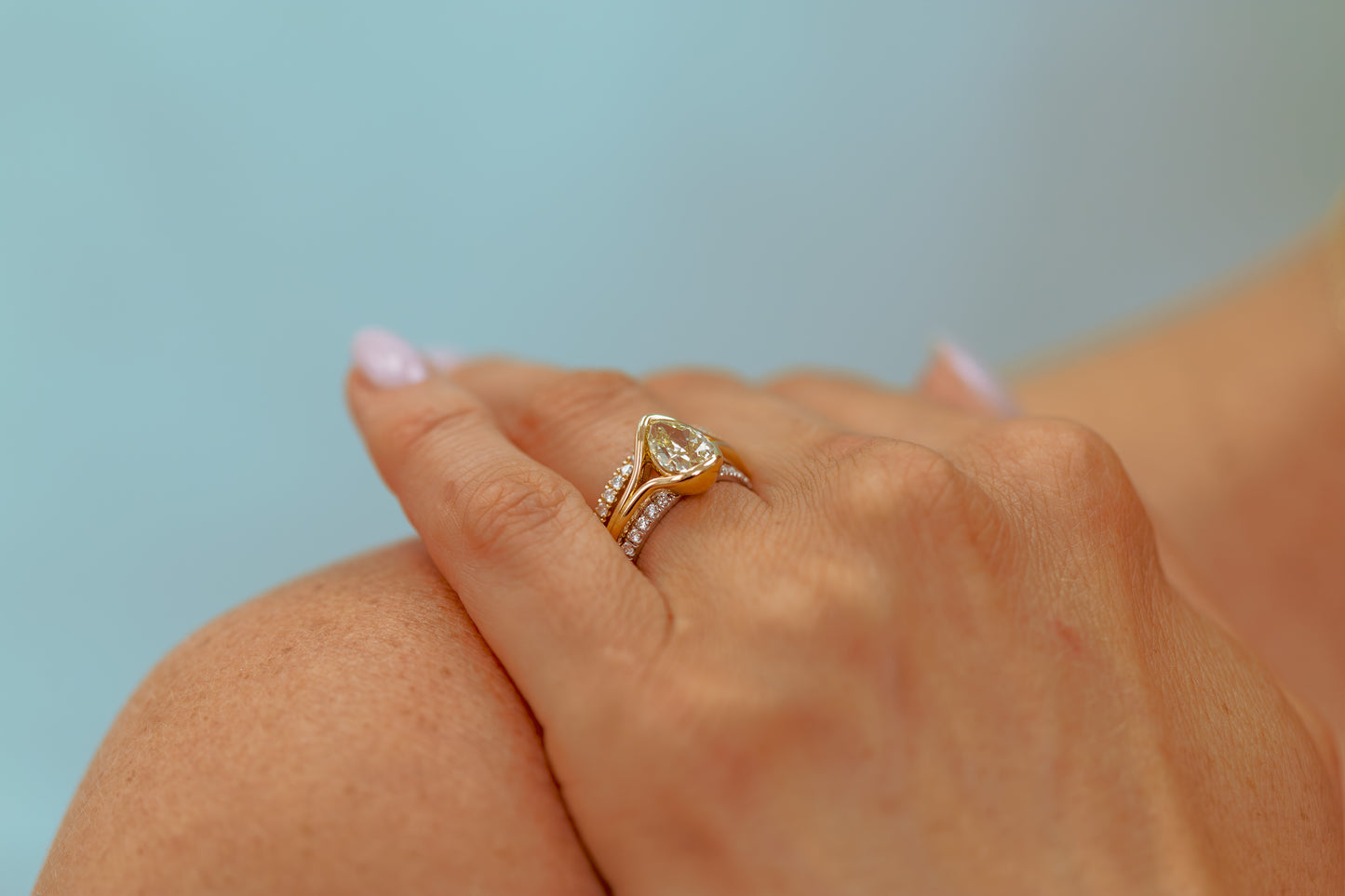 18kt. Pear Shape Solitaire in Yellow Gold