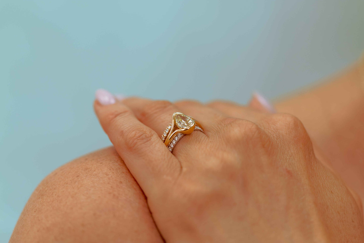 18kt. Pear Shape Solitaire in Yellow Gold