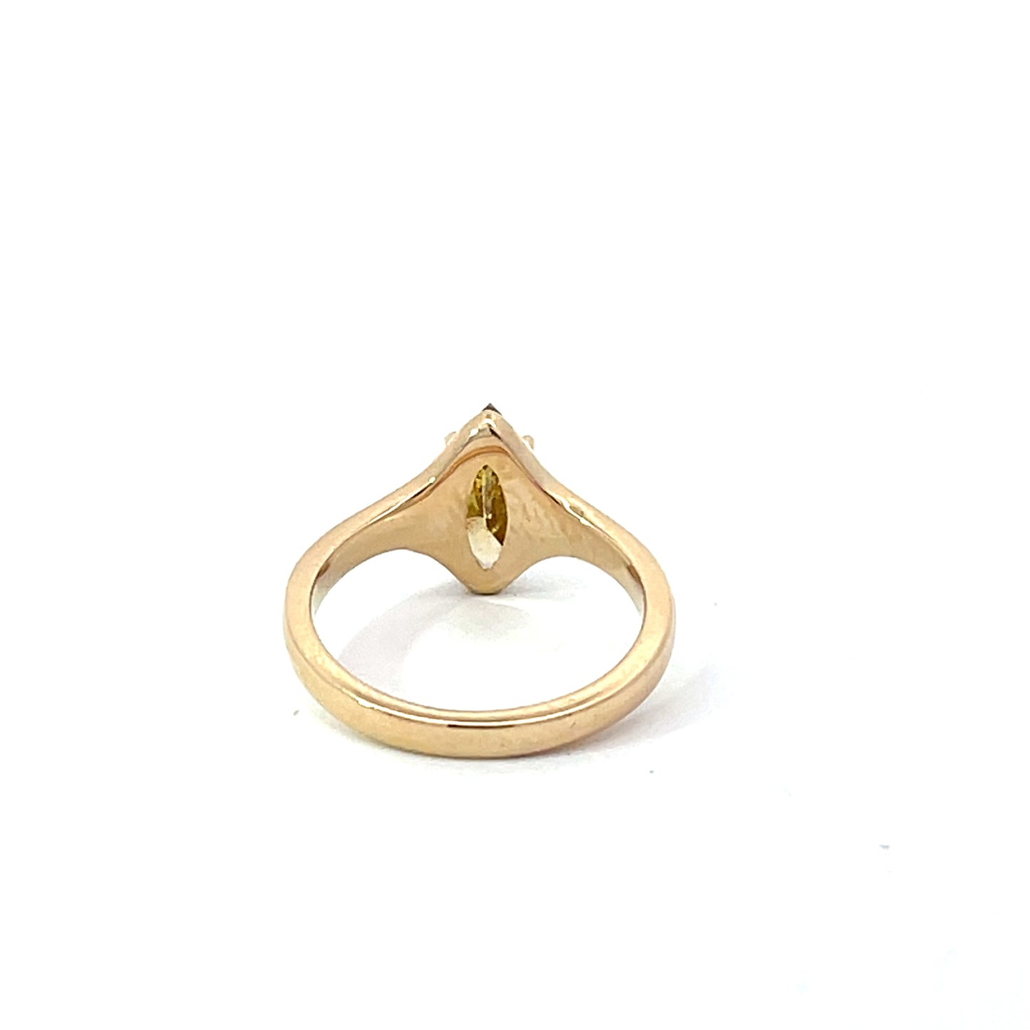 Yellow Gold Natural Mined Marquise Solitaire