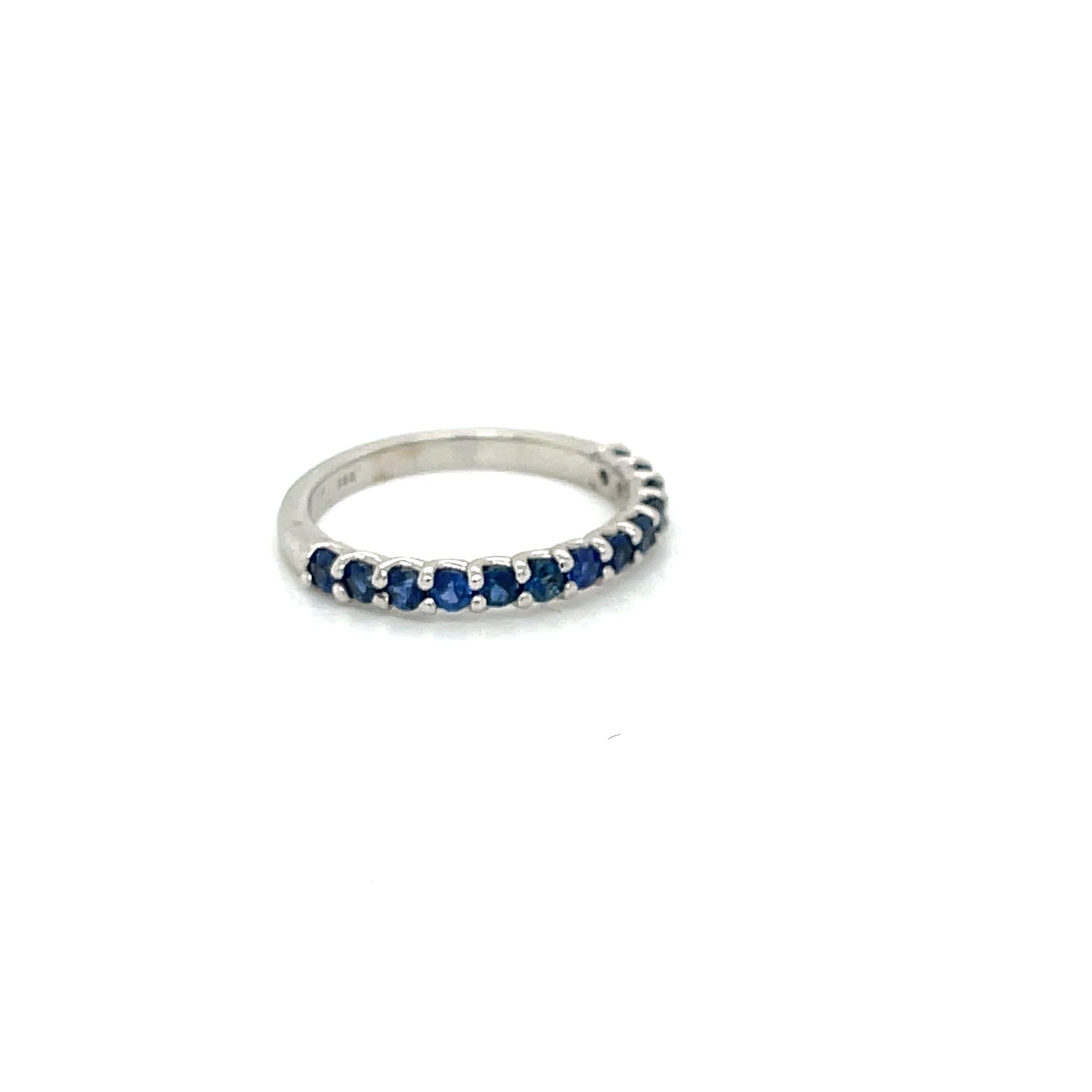 Natural Blue Sapphire Wedding Band - FlawlessCarat