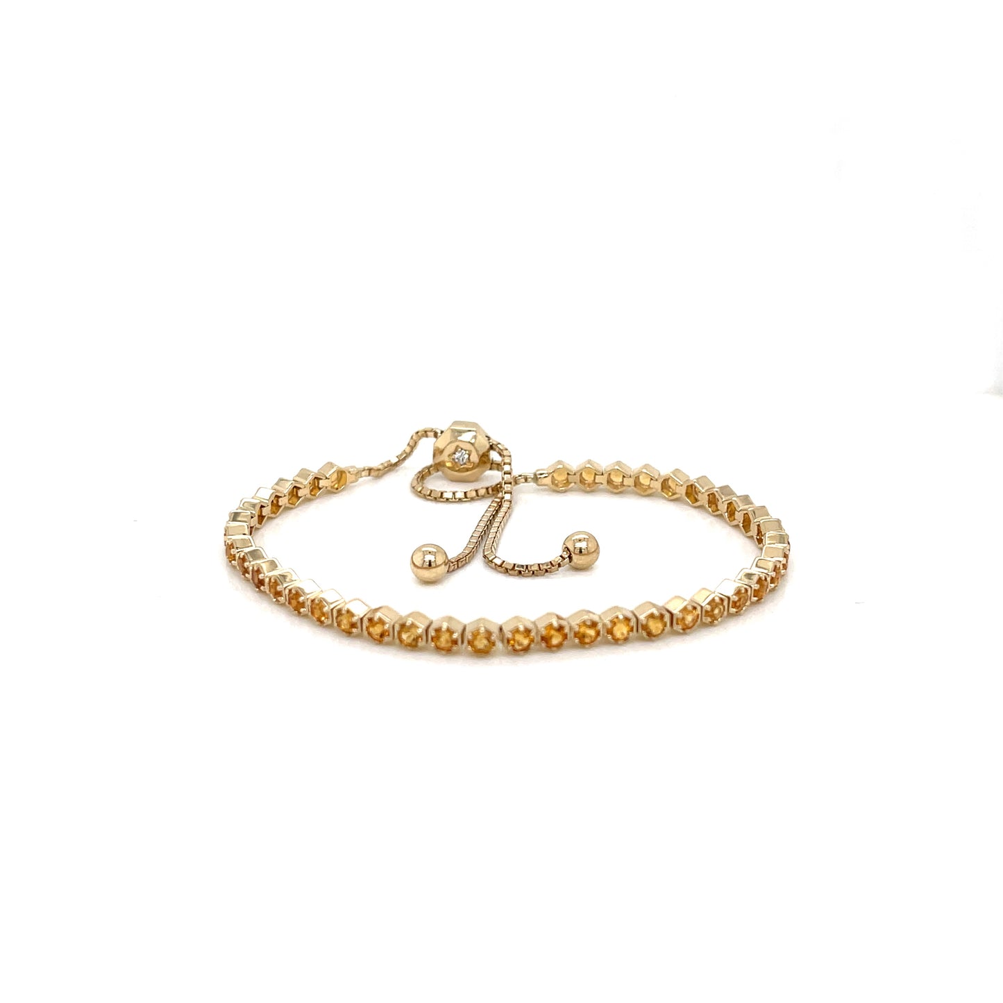 14kt. Yellow Gold Citrine Bolo Bracelet - FlawlessCarat
