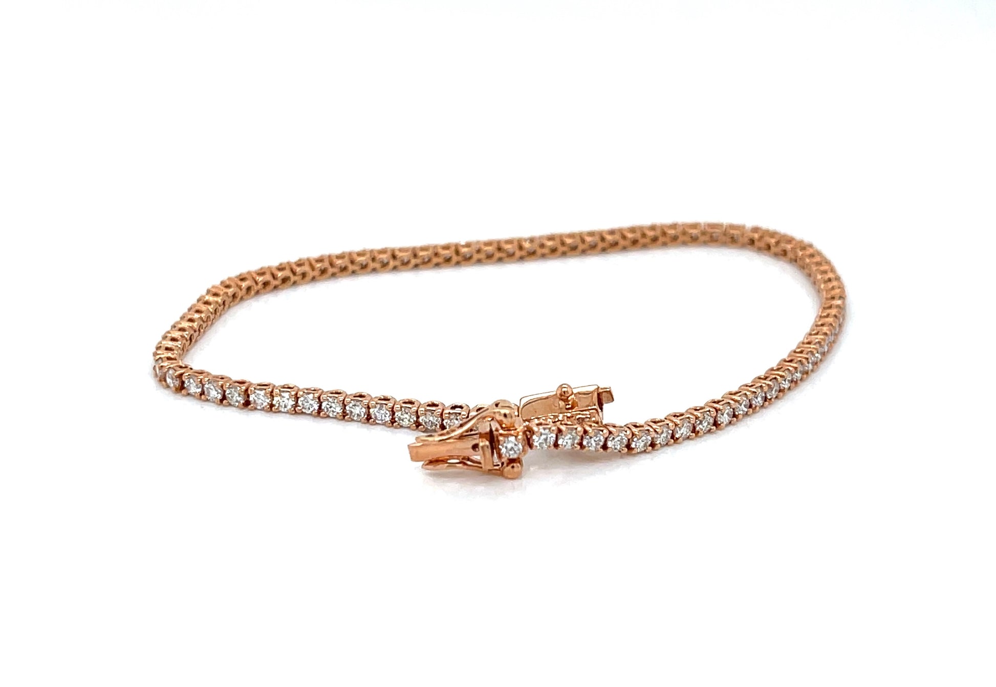 4 Prong Straight Line Tennis Bracelet - FlawlessCarat