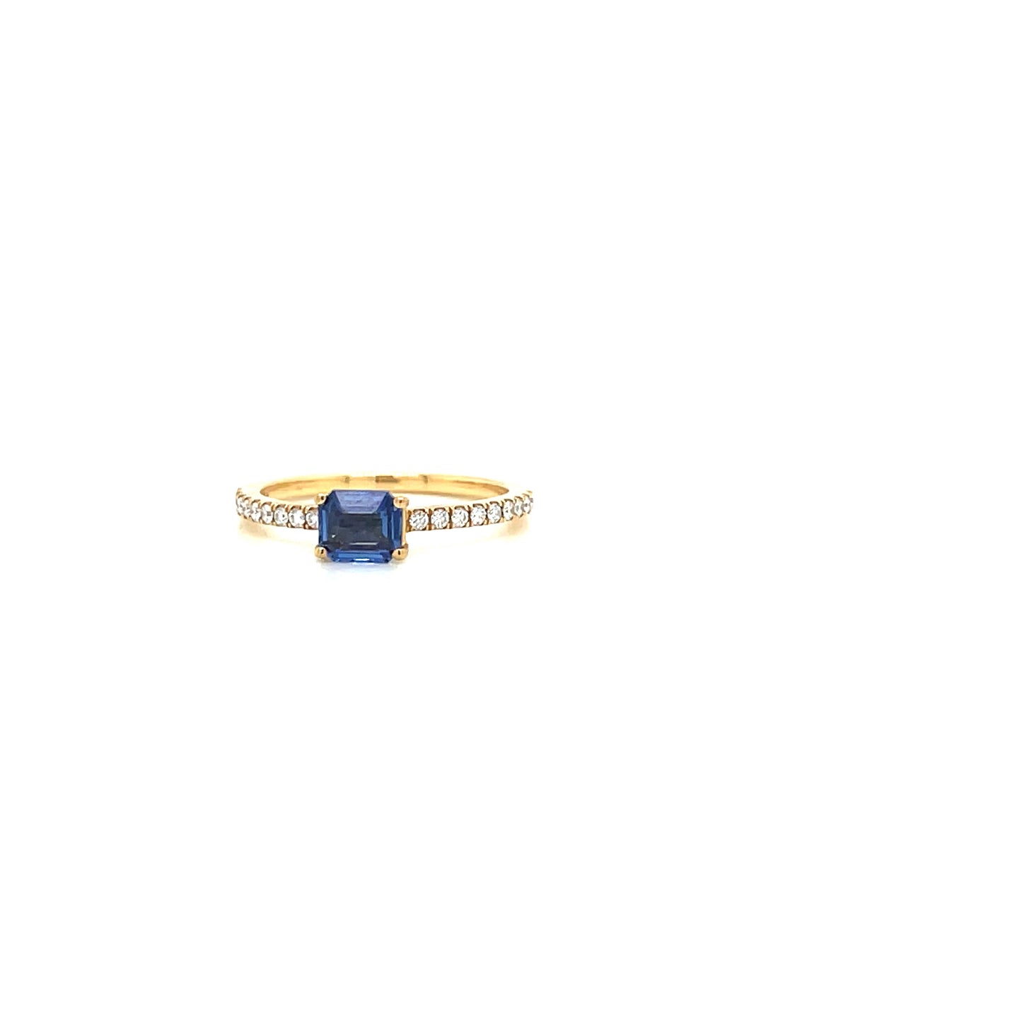 Natural Blue Sapphire and Diamond Ring - FlawlessCarat