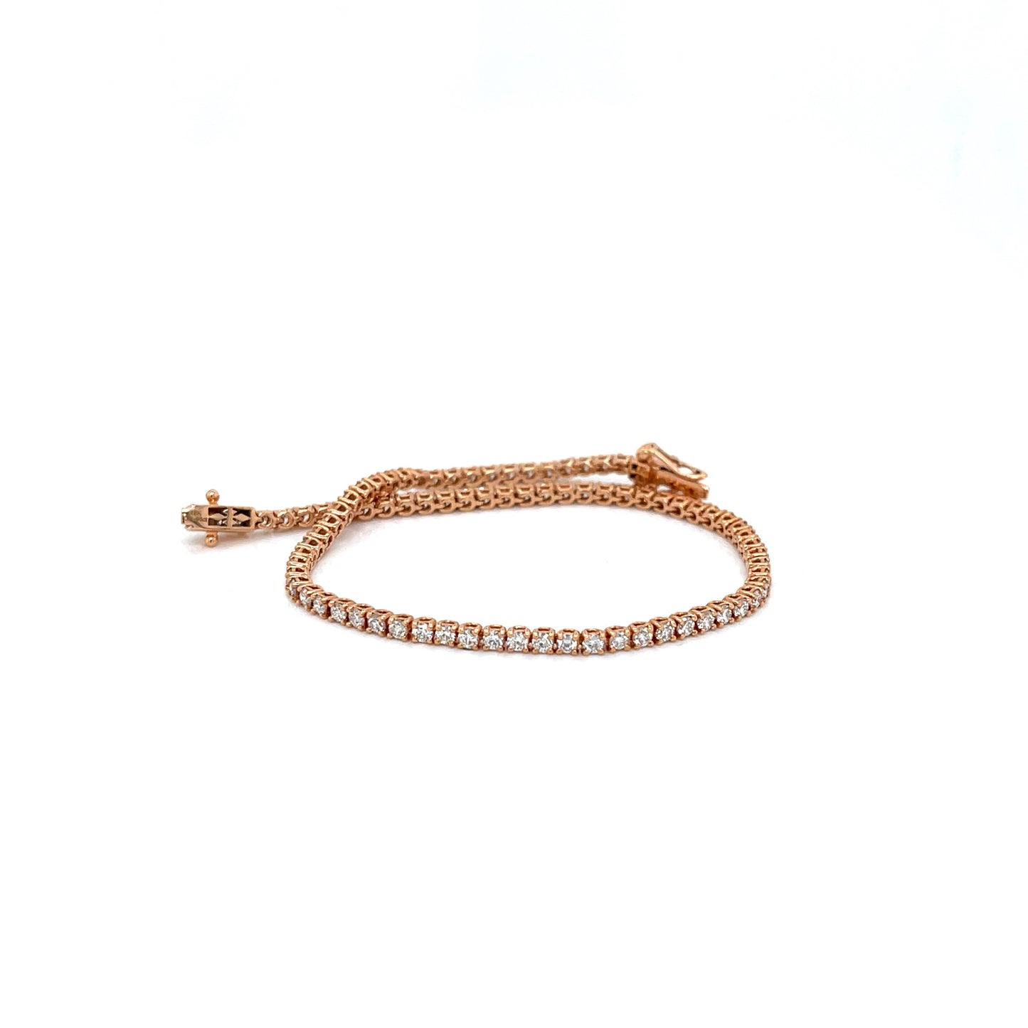 4 Prong Straight Line Tennis Bracelet - FlawlessCarat