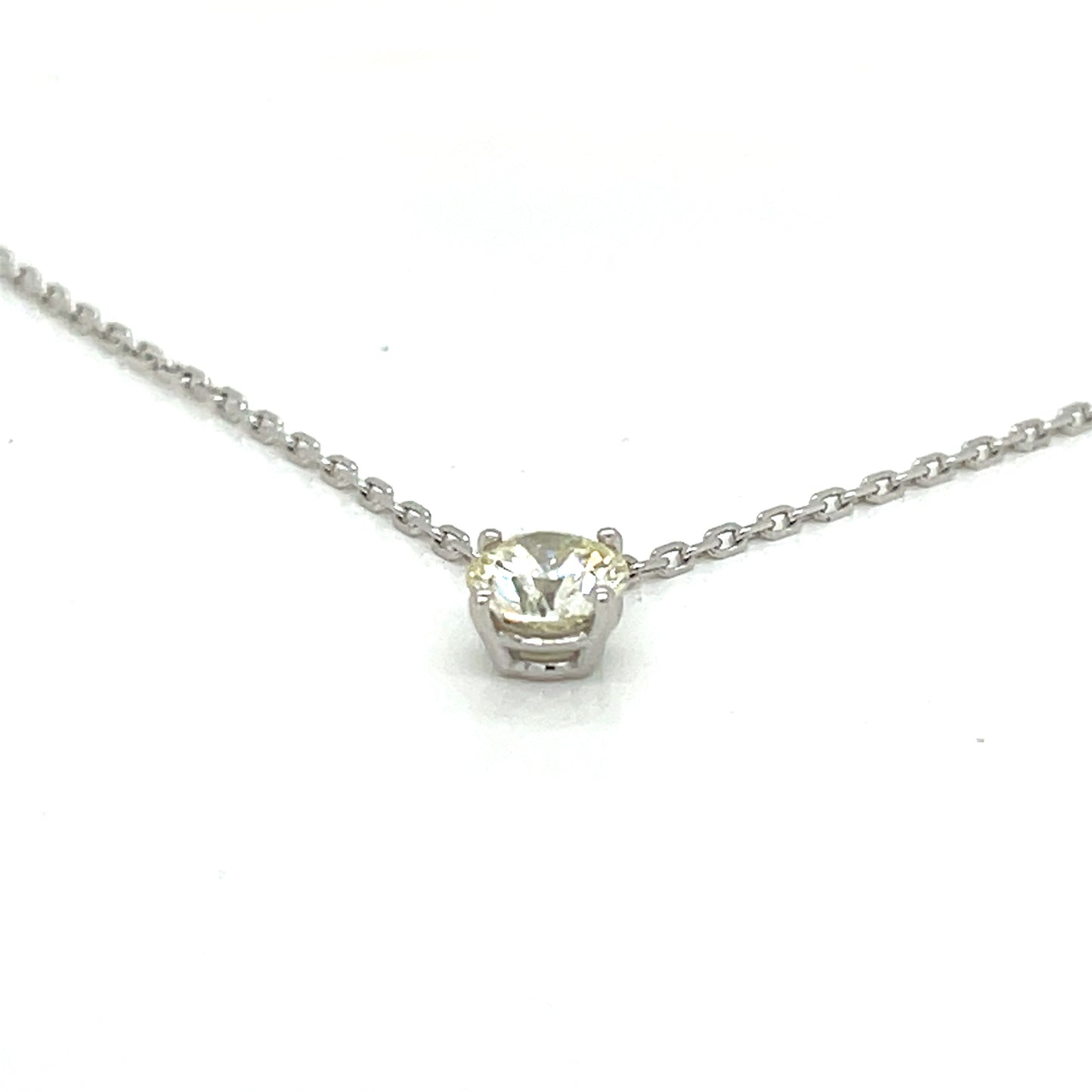 Four Prong Round Diamond Solitaire Pendant - FlawlessCarat