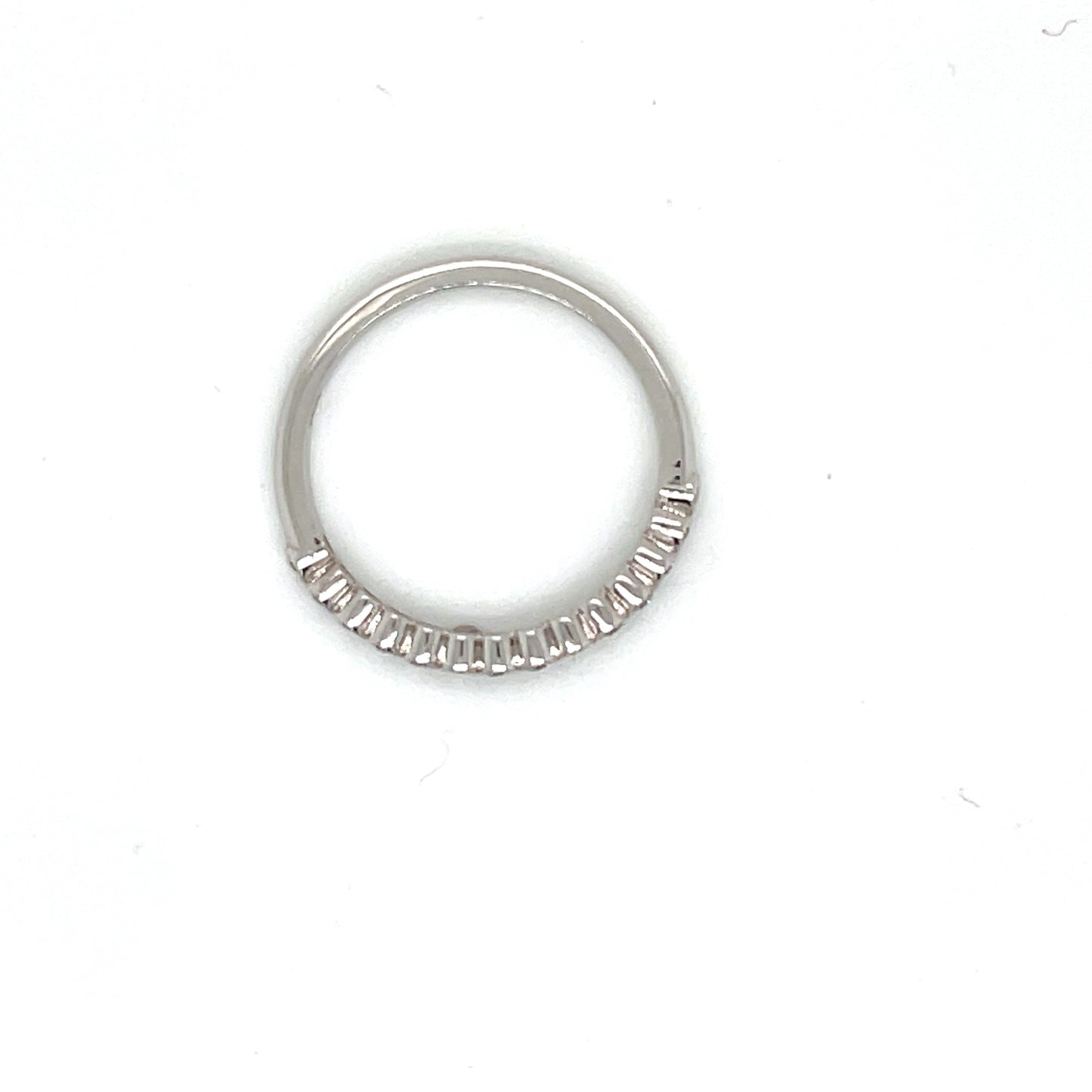 White Gold Diamond Bezel Wedding Band - FlawlessCarat