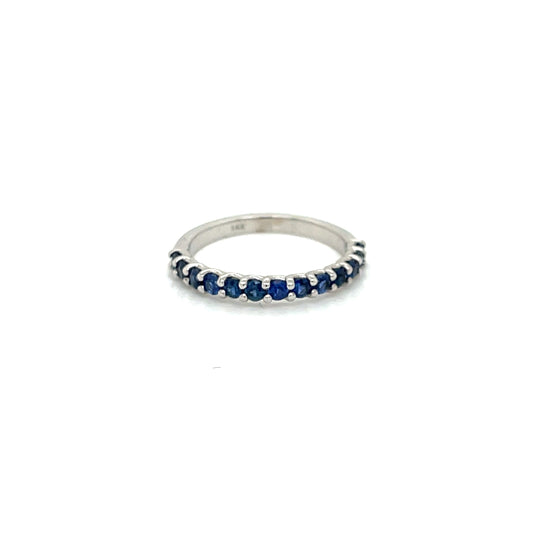 Natural Blue Sapphire Wedding Band - FlawlessCarat