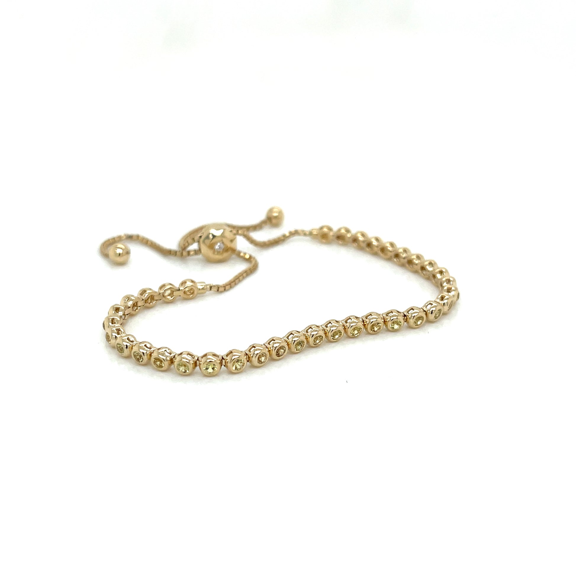 Yellow Sapphire Bezel Bracelet - FlawlessCarat