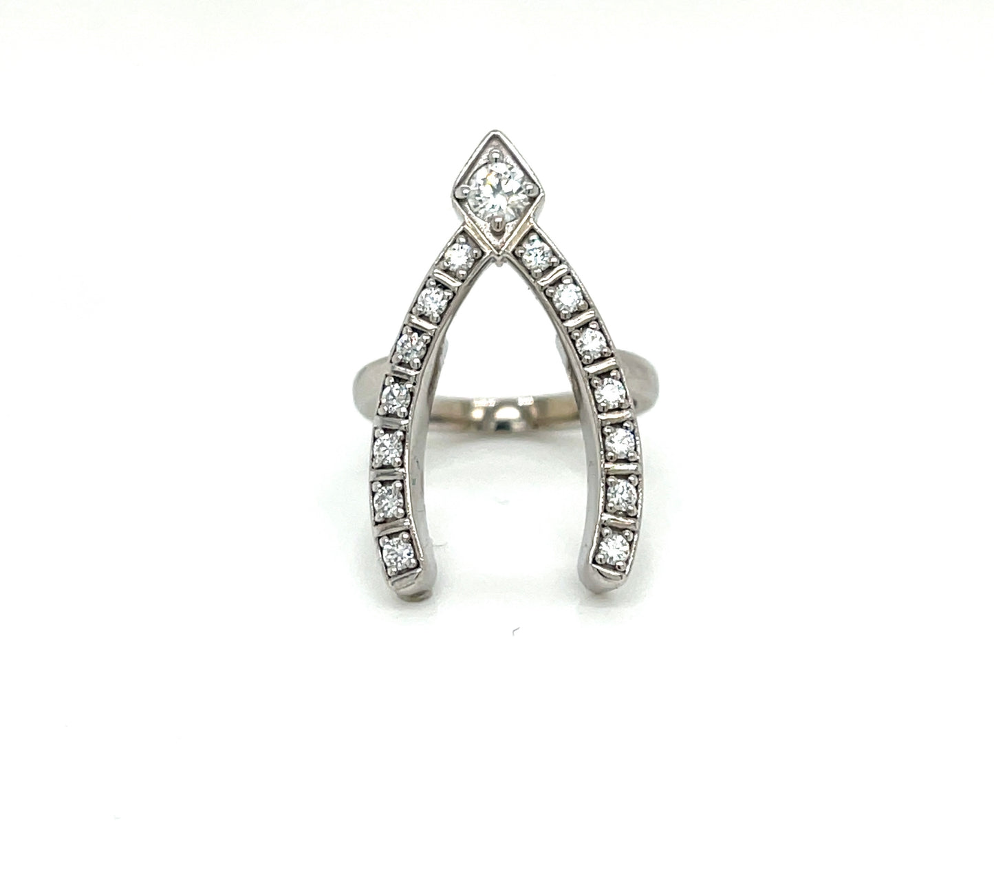 14kt. Ladies Horseshoe Ring - FlawlessCarat