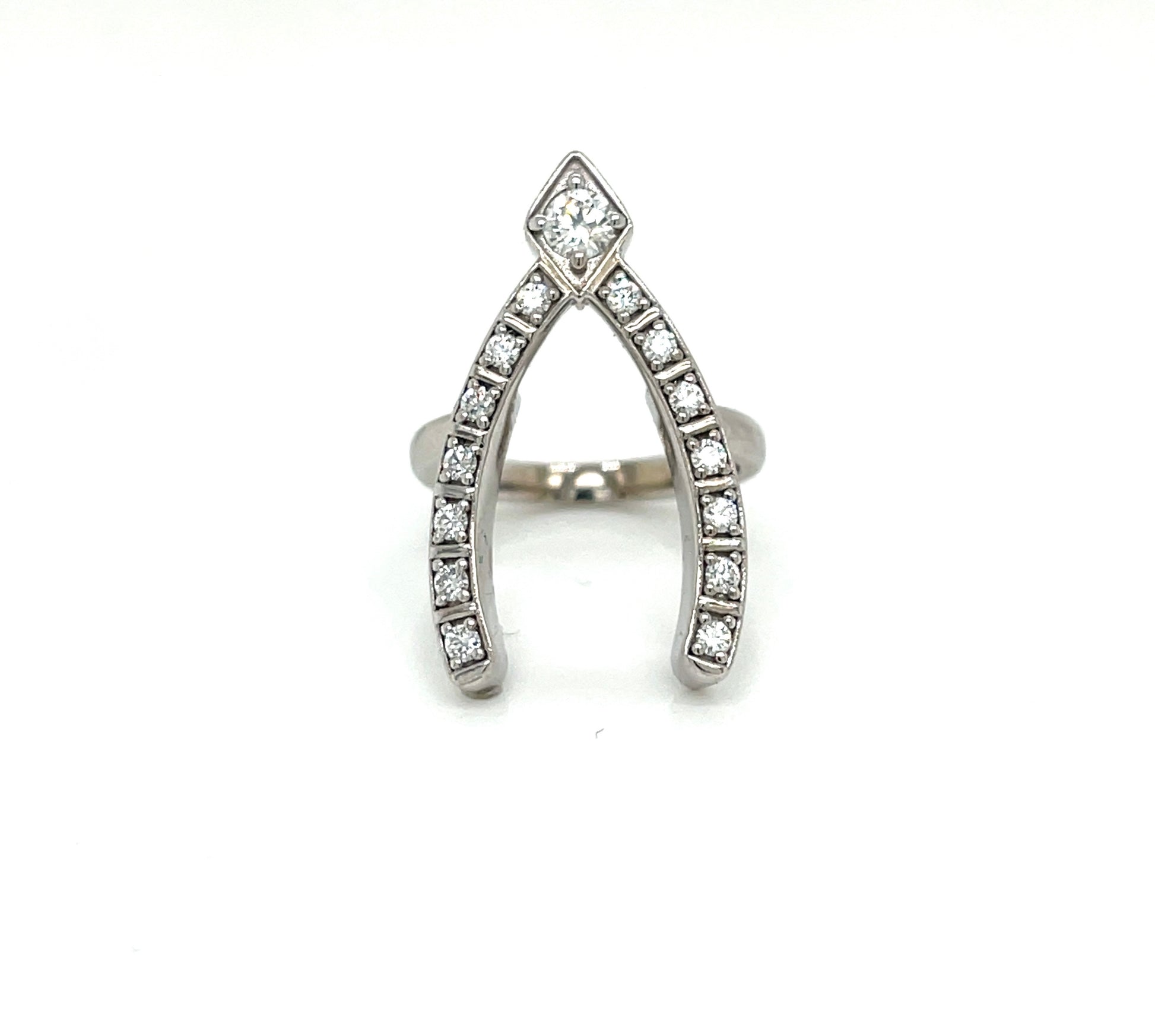 14kt. Ladies Horseshoe Ring - FlawlessCarat