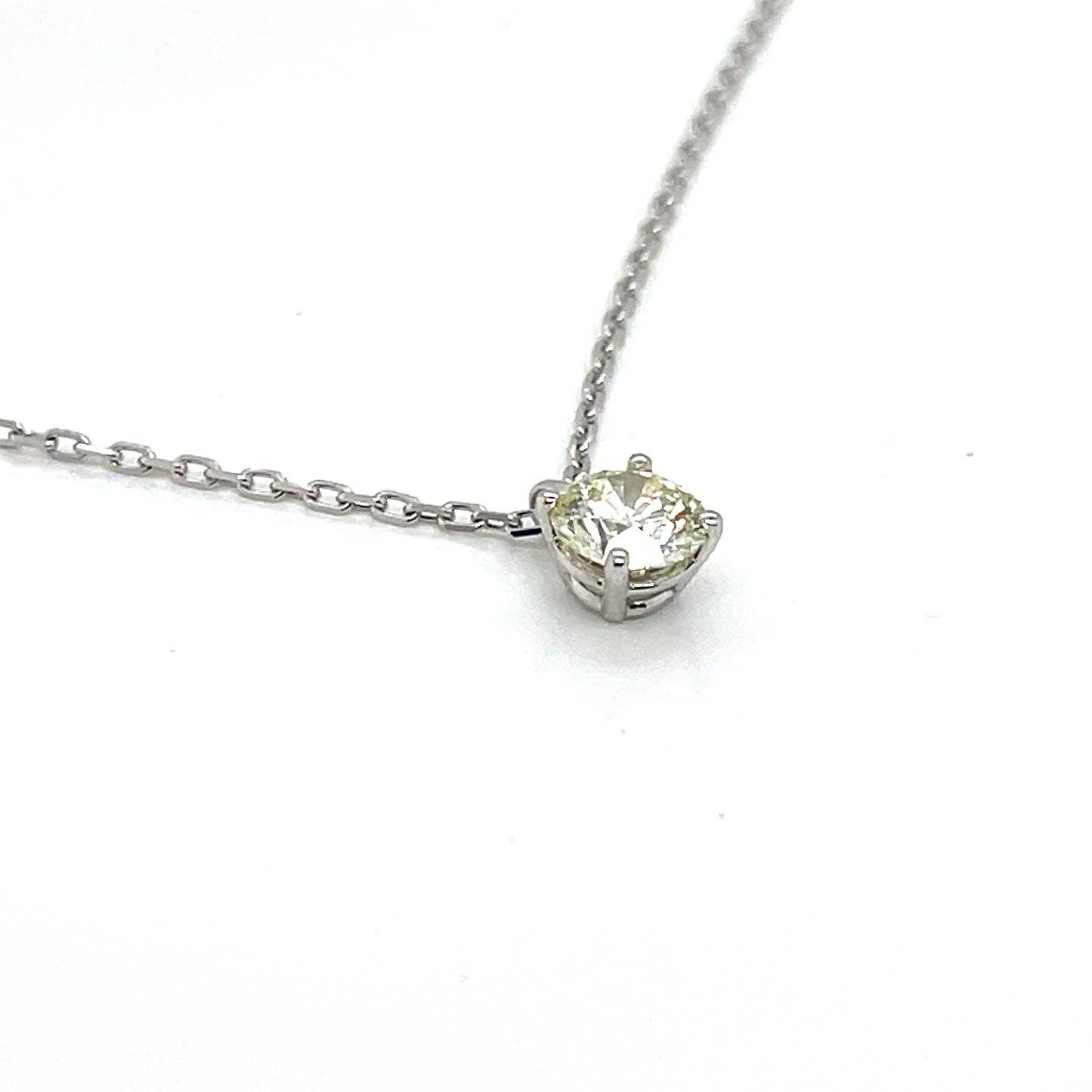 Four Prong Round Diamond Solitaire Pendant - FlawlessCarat