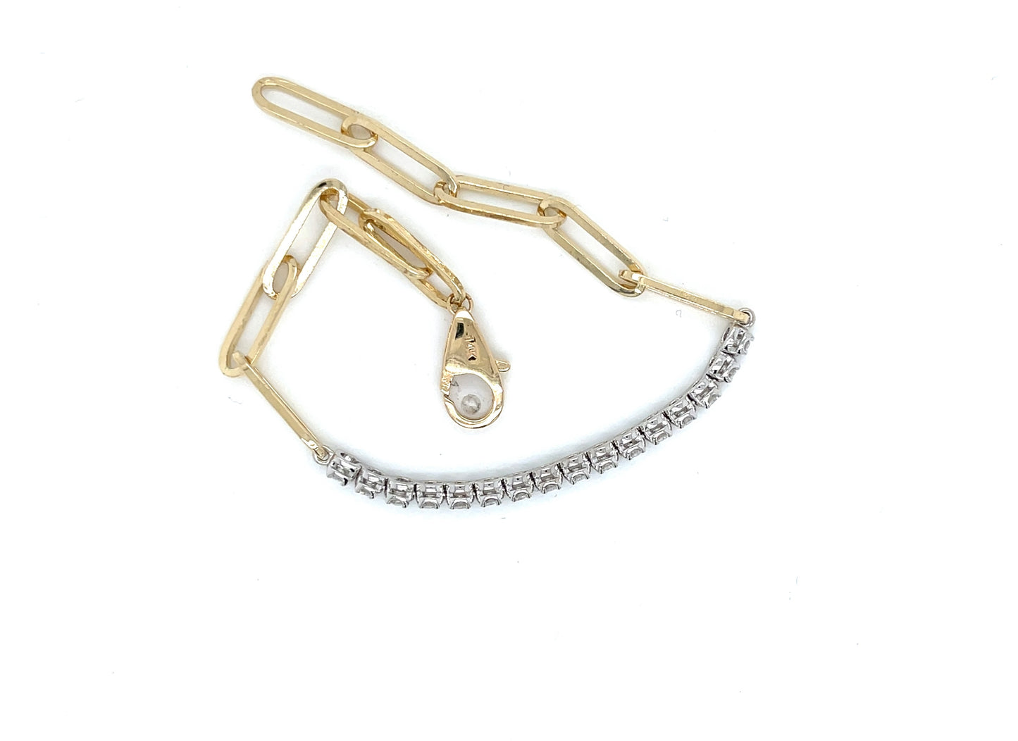 Diamond Paperclip Link Bracelet - FlawlessCarat