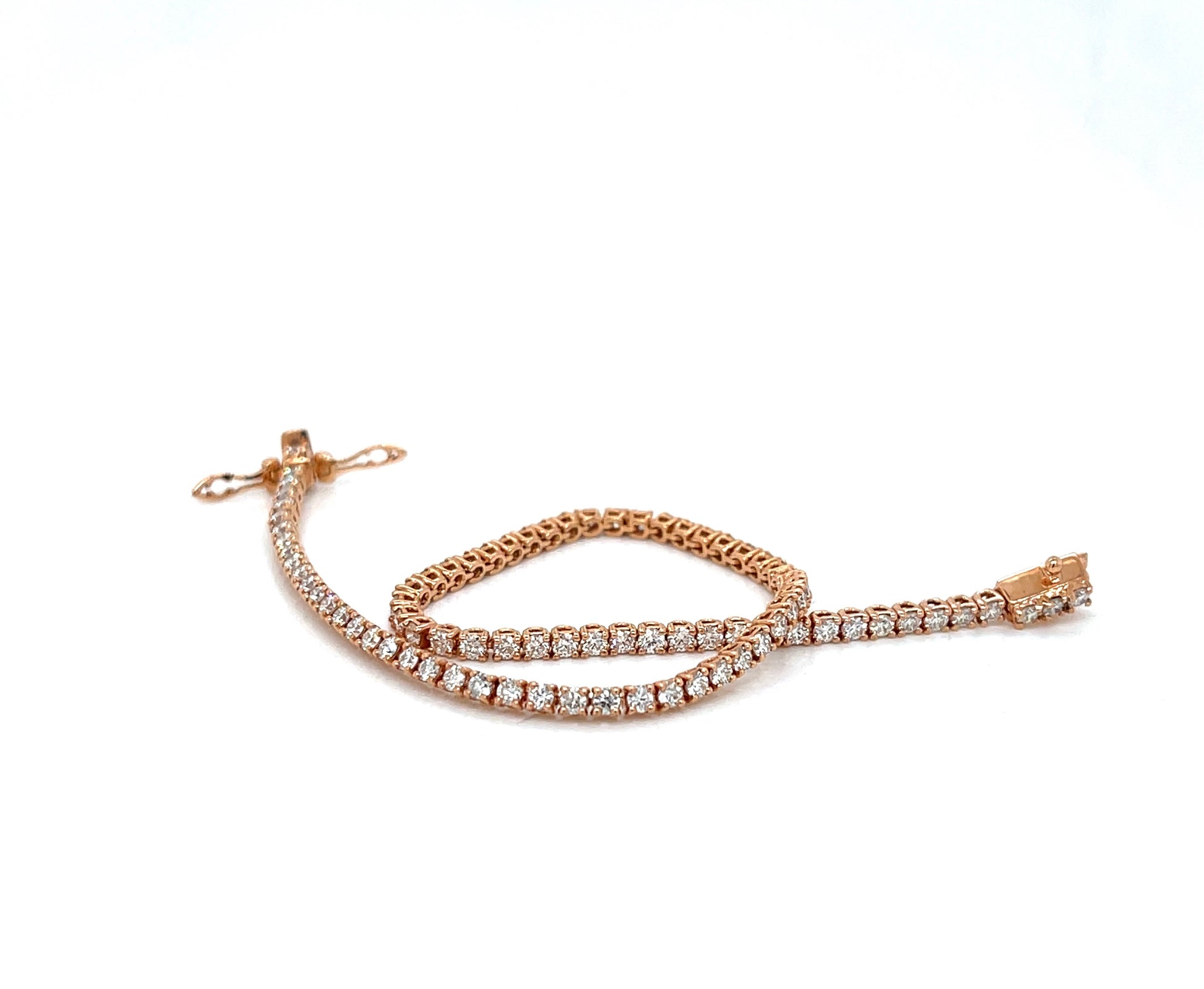 4 Prong Straight Line Tennis Bracelet - FlawlessCarat