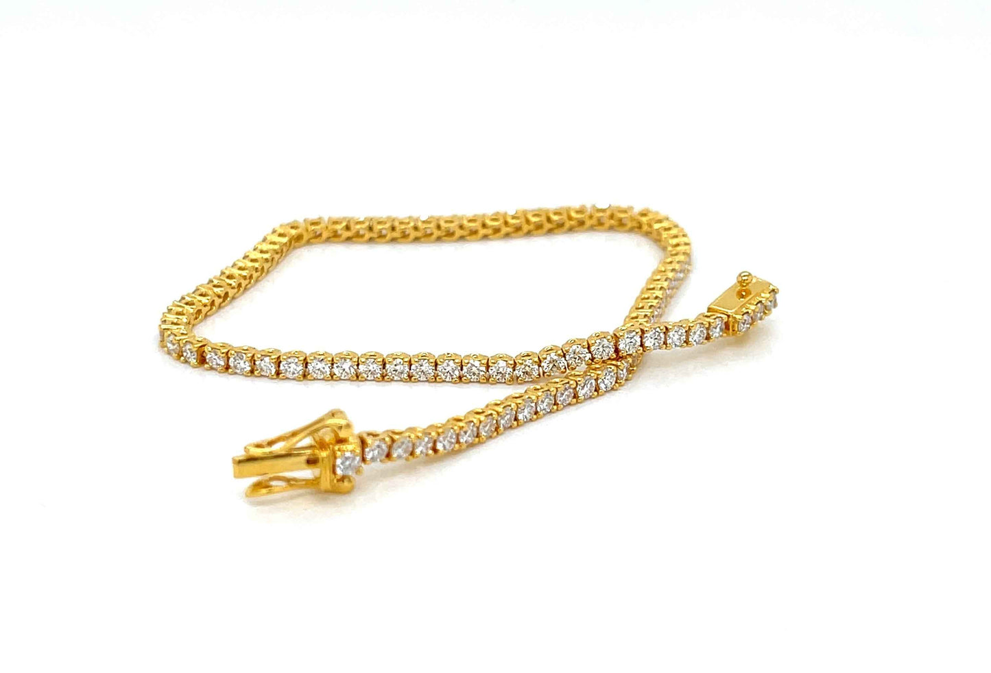 4 Prong Straight Line Tennis Bracelet