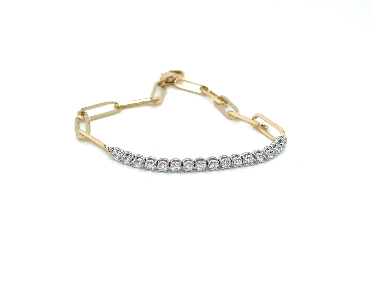 Diamond Paperclip Link Bracelet - FlawlessCarat