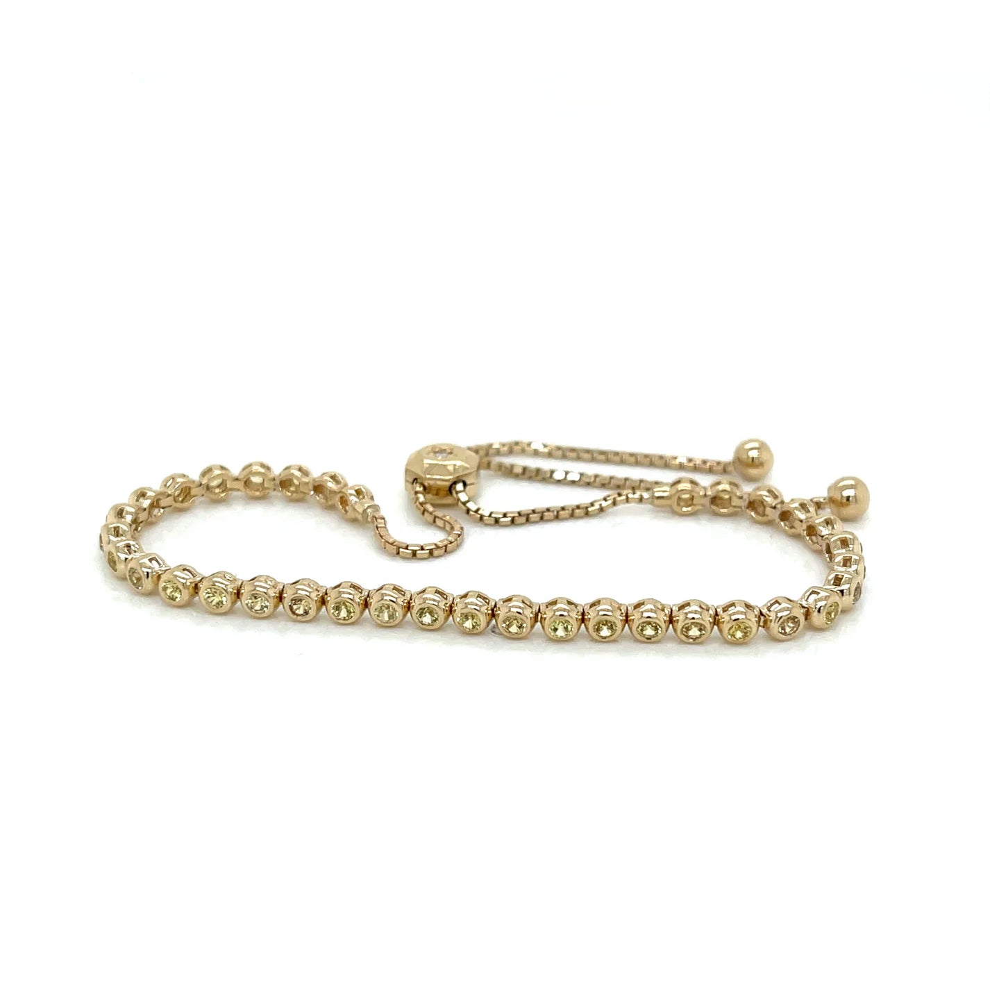 Yellow Sapphire Bezel Bracelet