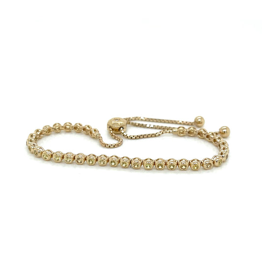 Yellow Sapphire Bezel Bracelet