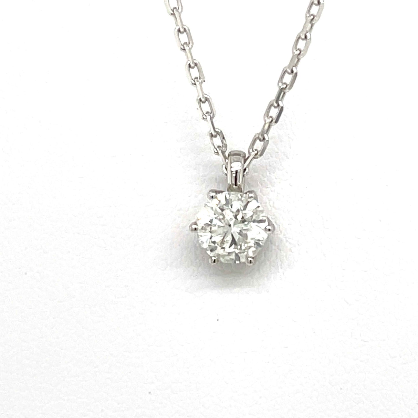 Round Diamond Solitaire Pendant