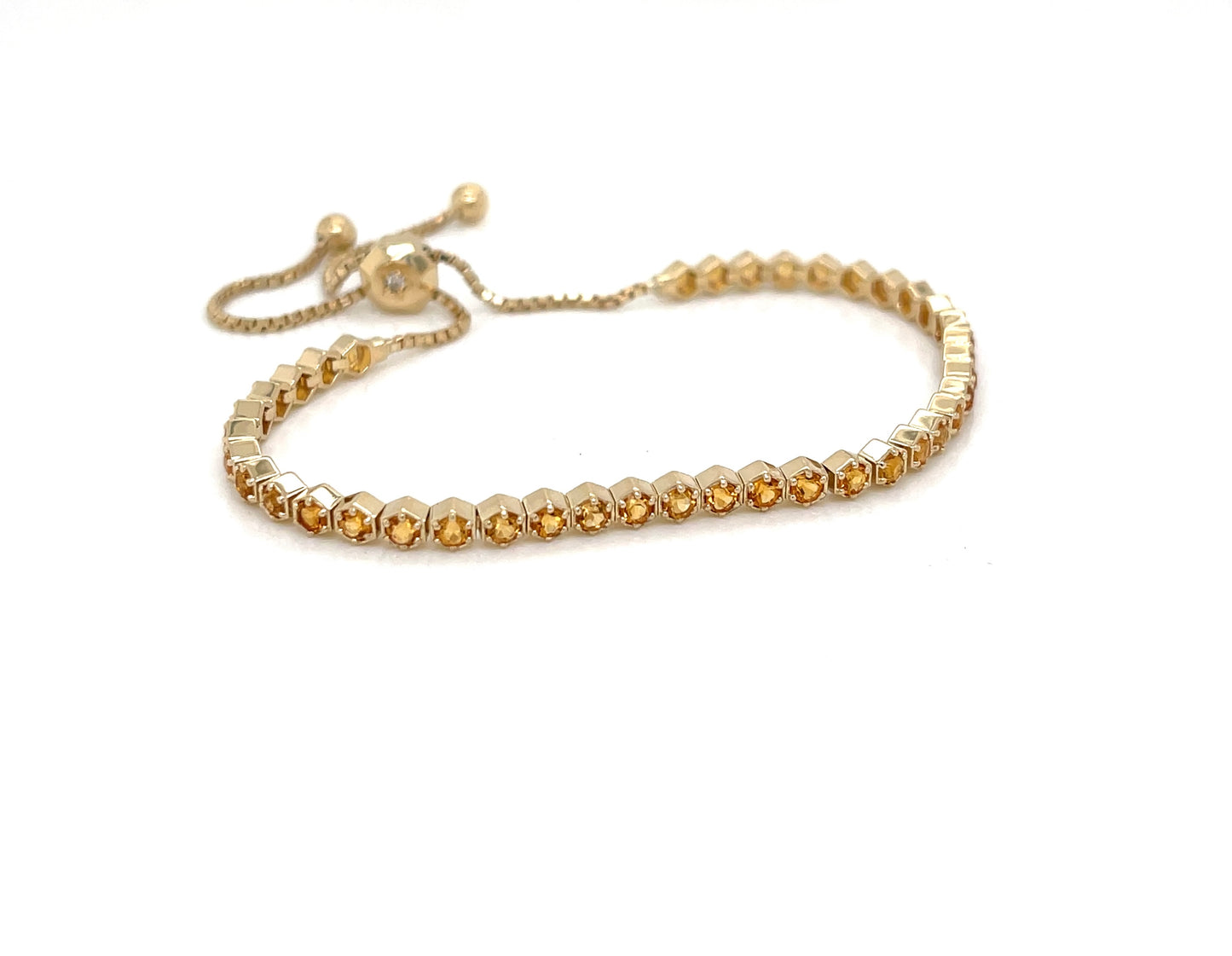 14kt. Yellow Gold Citrine Bolo Bracelet - FlawlessCarat