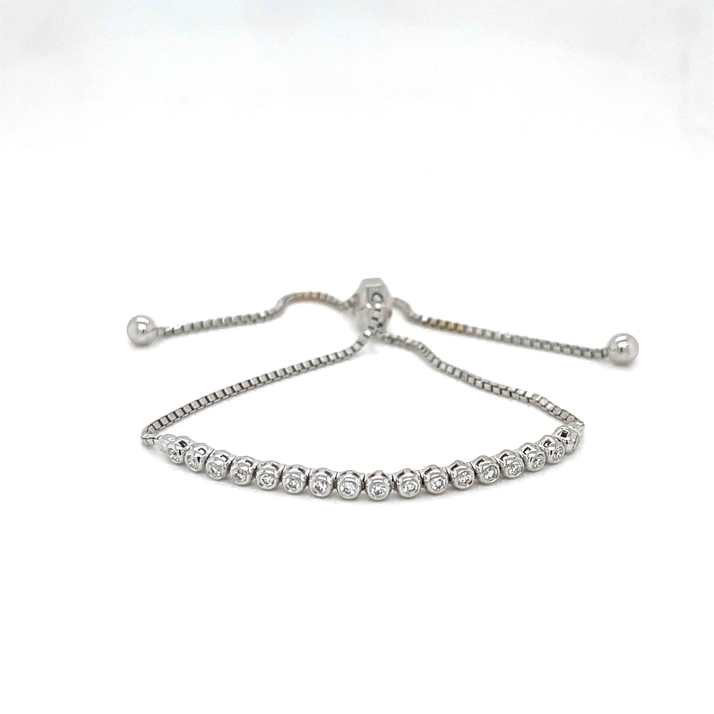 Stacking Bezel Straight Line Bracelet