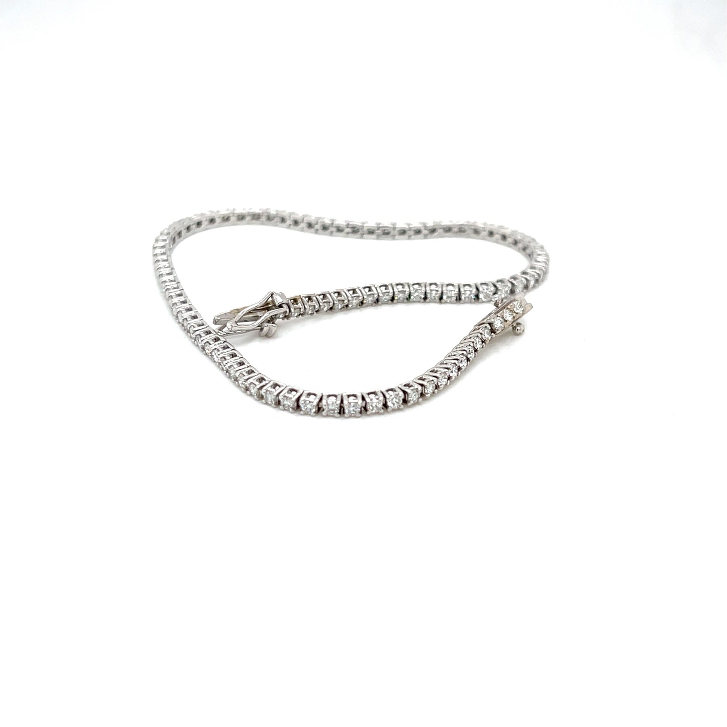 Classic 4 Prong Straight Line Tennis Bracelet - FlawlessCarat