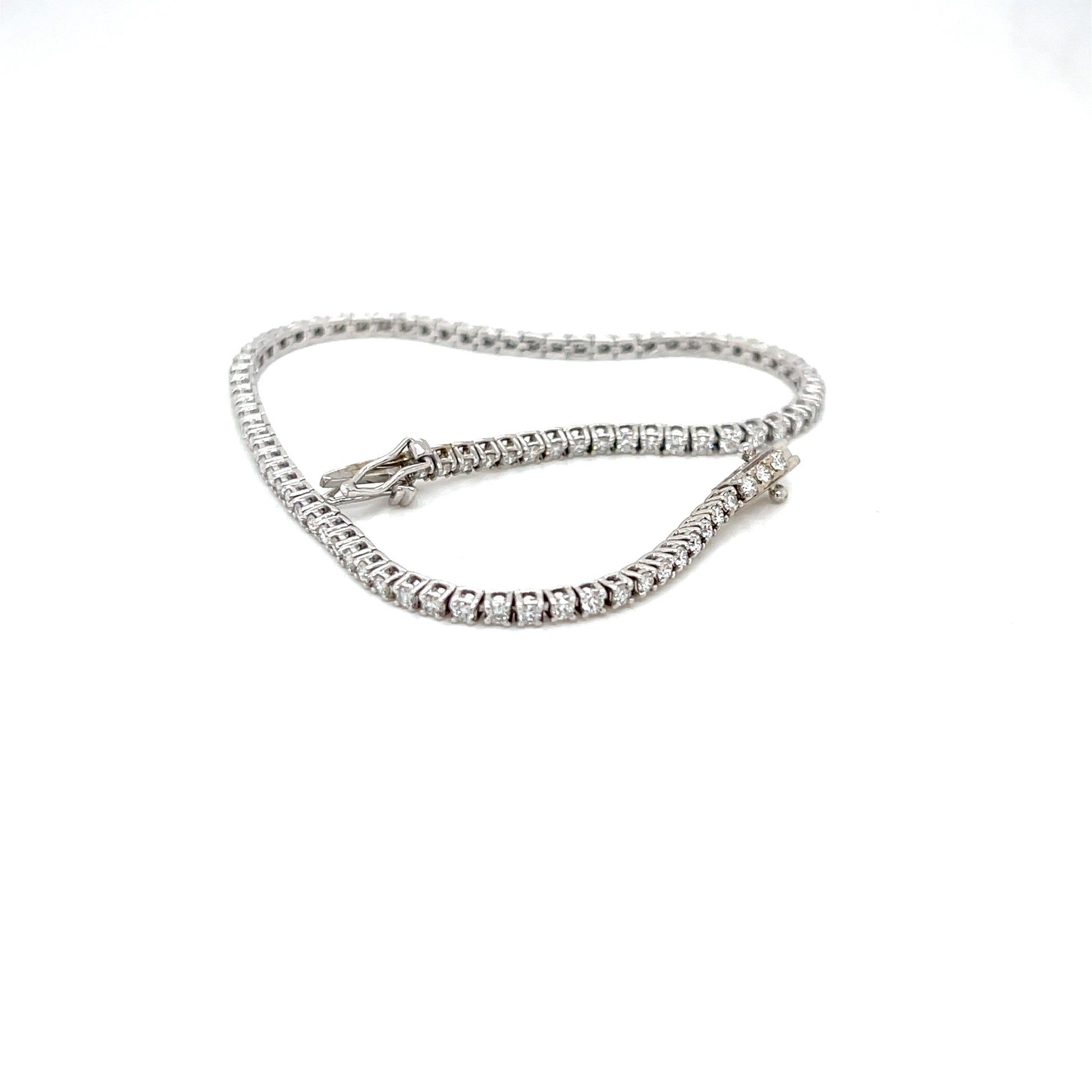 Classic 4 Prong Straight Line Tennis Bracelet - FlawlessCarat