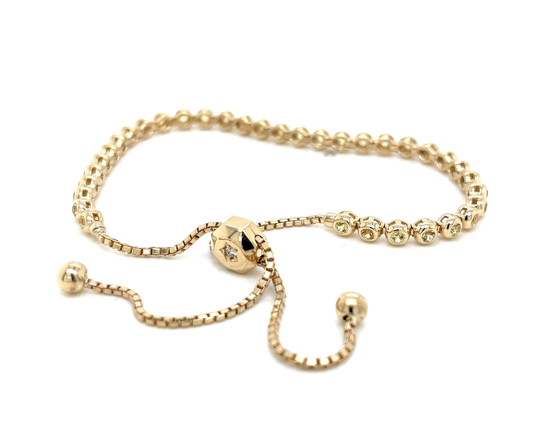 Yellow Sapphire Bezel Bracelet - FlawlessCarat