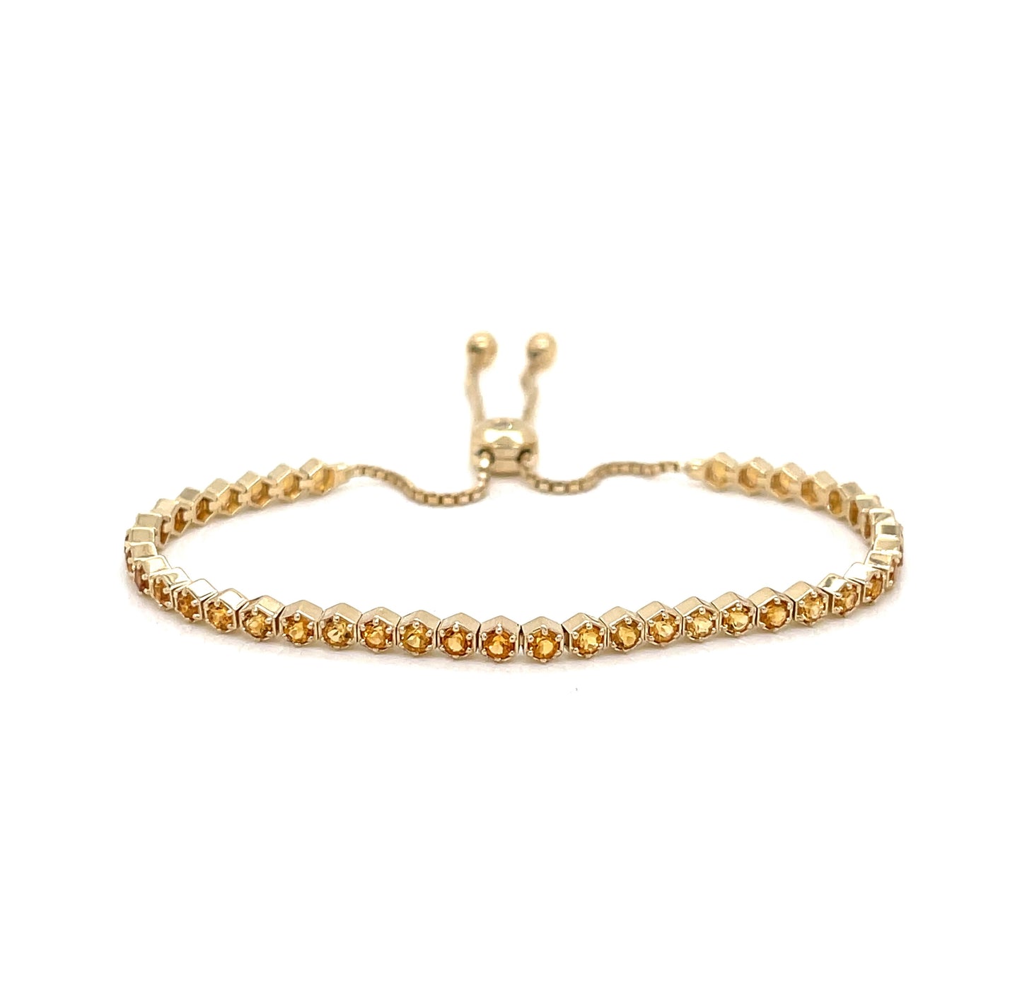14kt. Yellow Gold Citrine Bolo Bracelet - FlawlessCarat