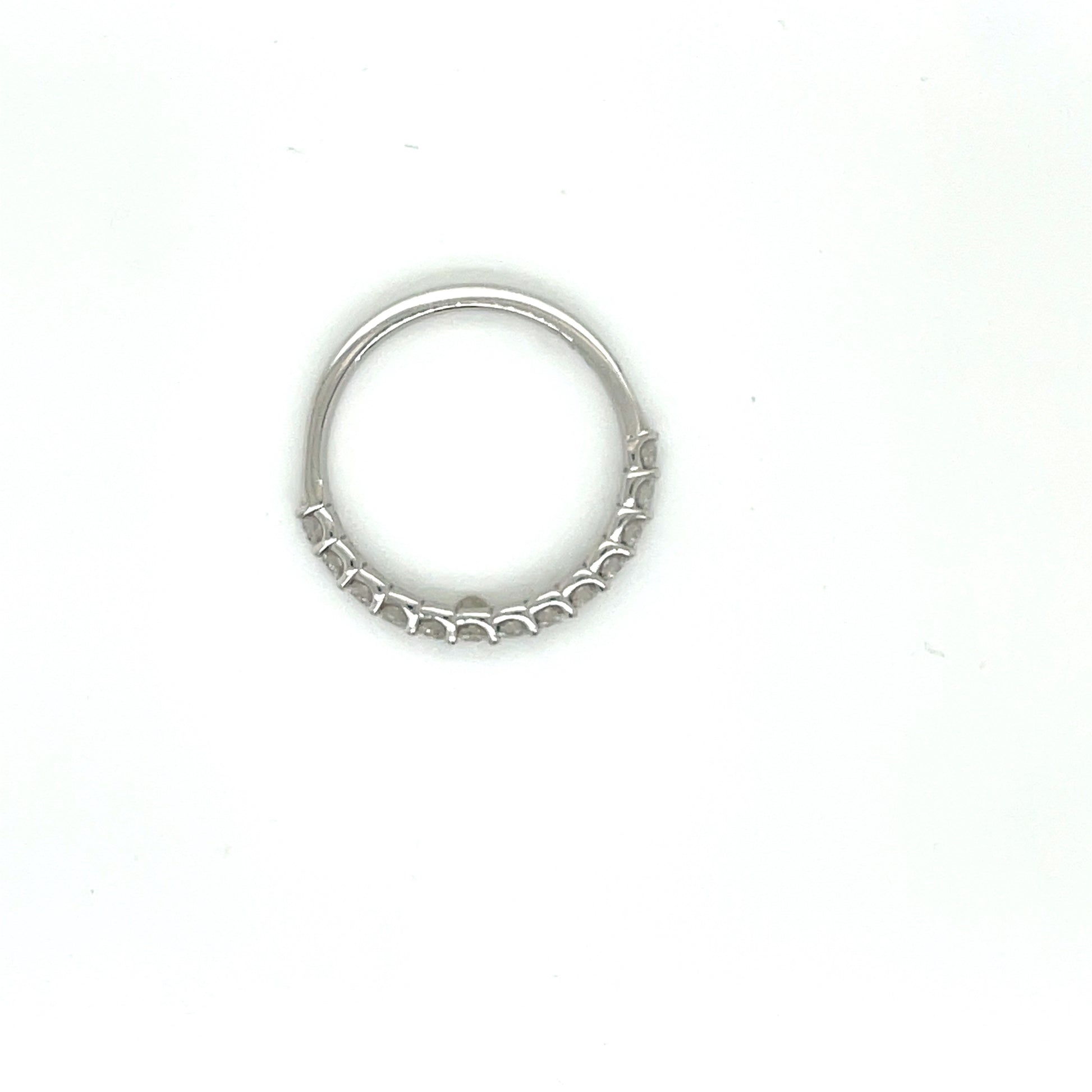 White Gold Shared Prong Wedding Band - FlawlessCarat