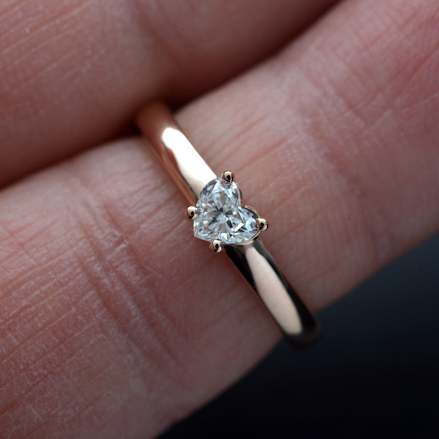 Heart Solitaire Diamond Ring - FlawlessCarat