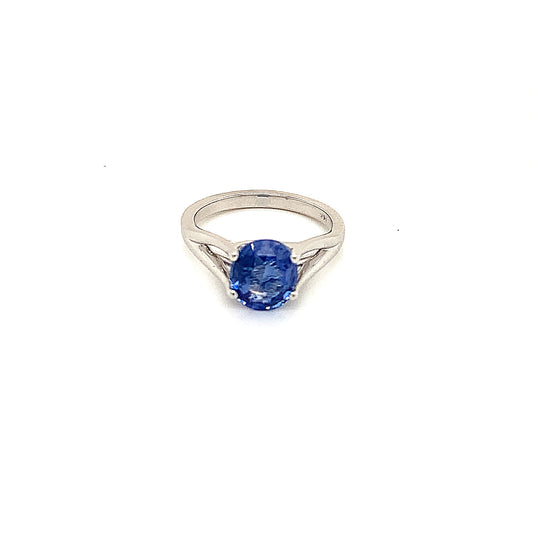 Oval Blue Sapphire Solitaire - FlawlessCarat