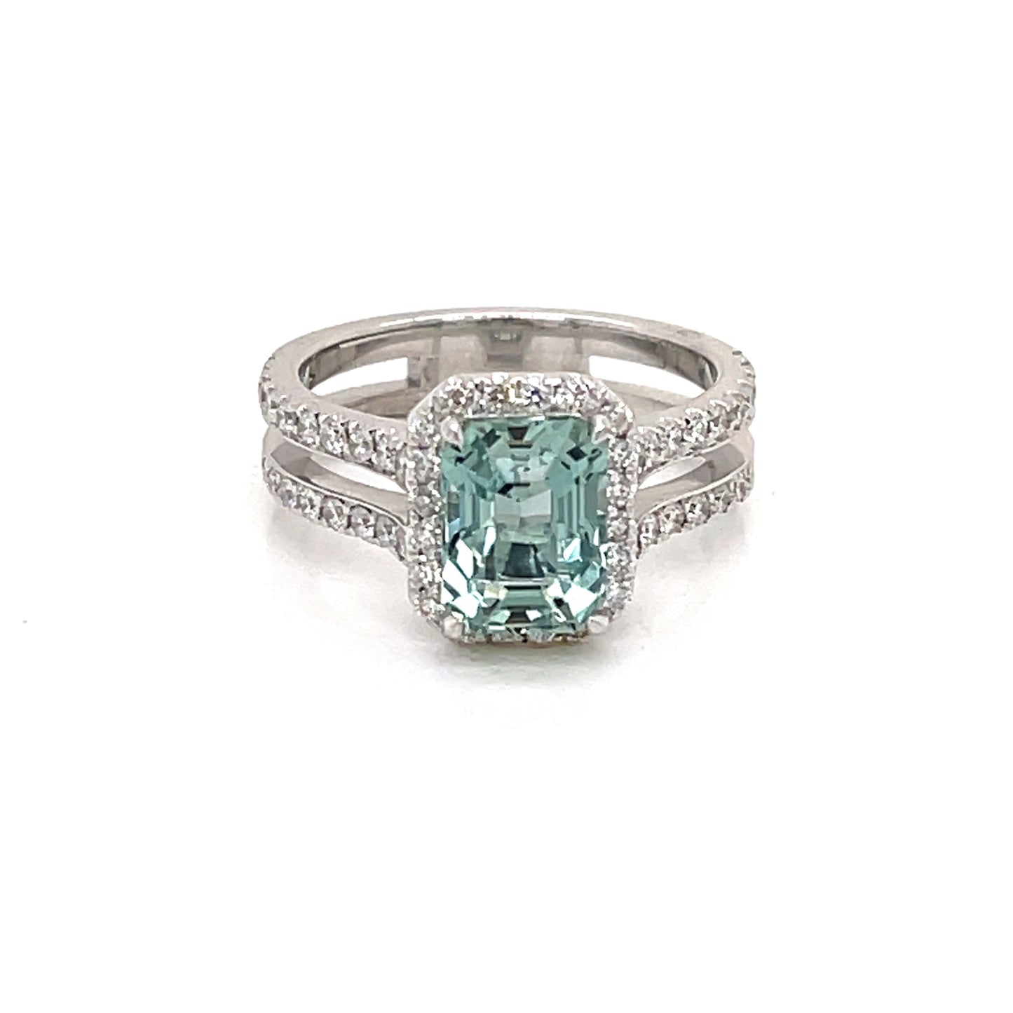 Blue Tourmaline and Diamond Ring - FlawlessCarat