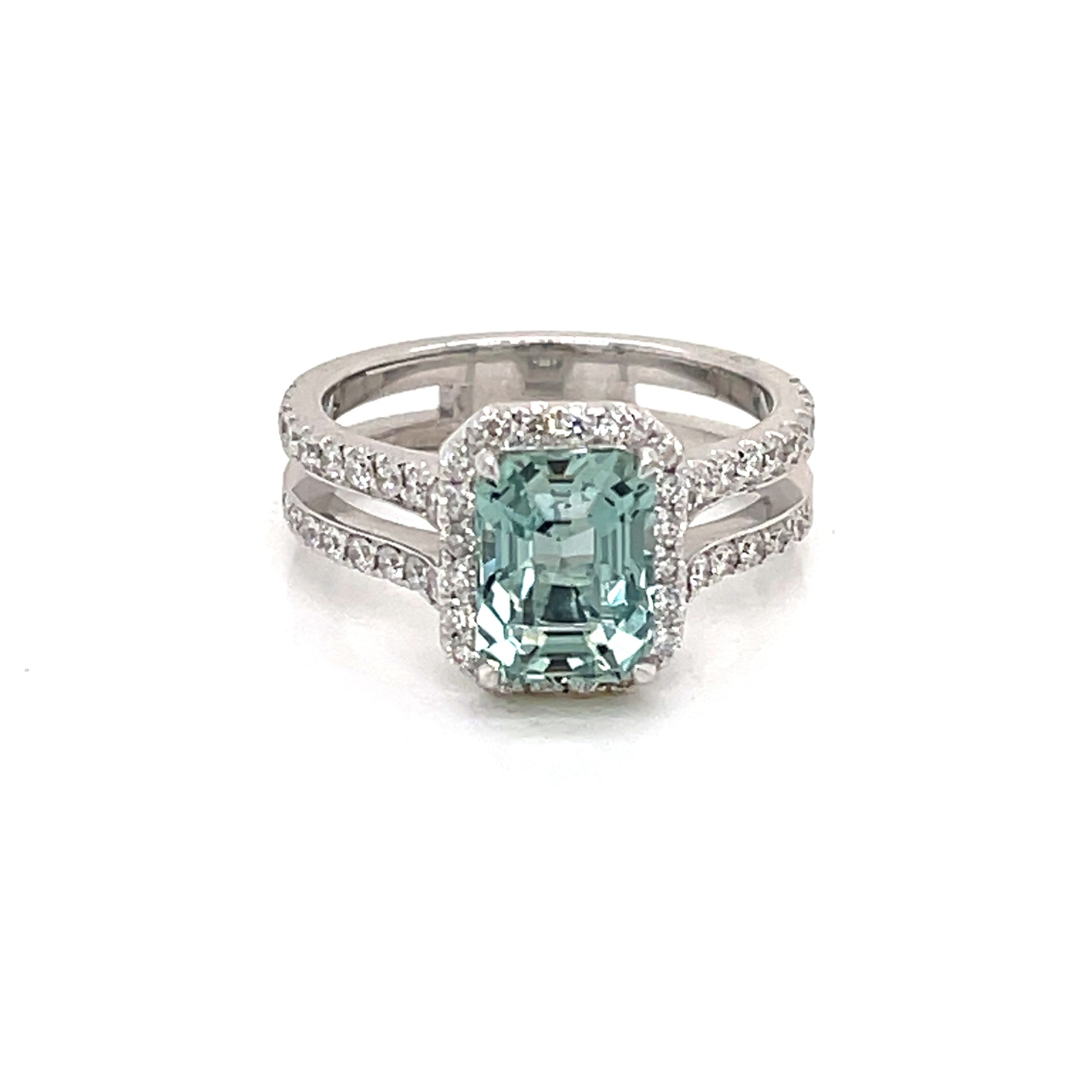 Blue Tourmaline and Diamond Ring - FlawlessCarat