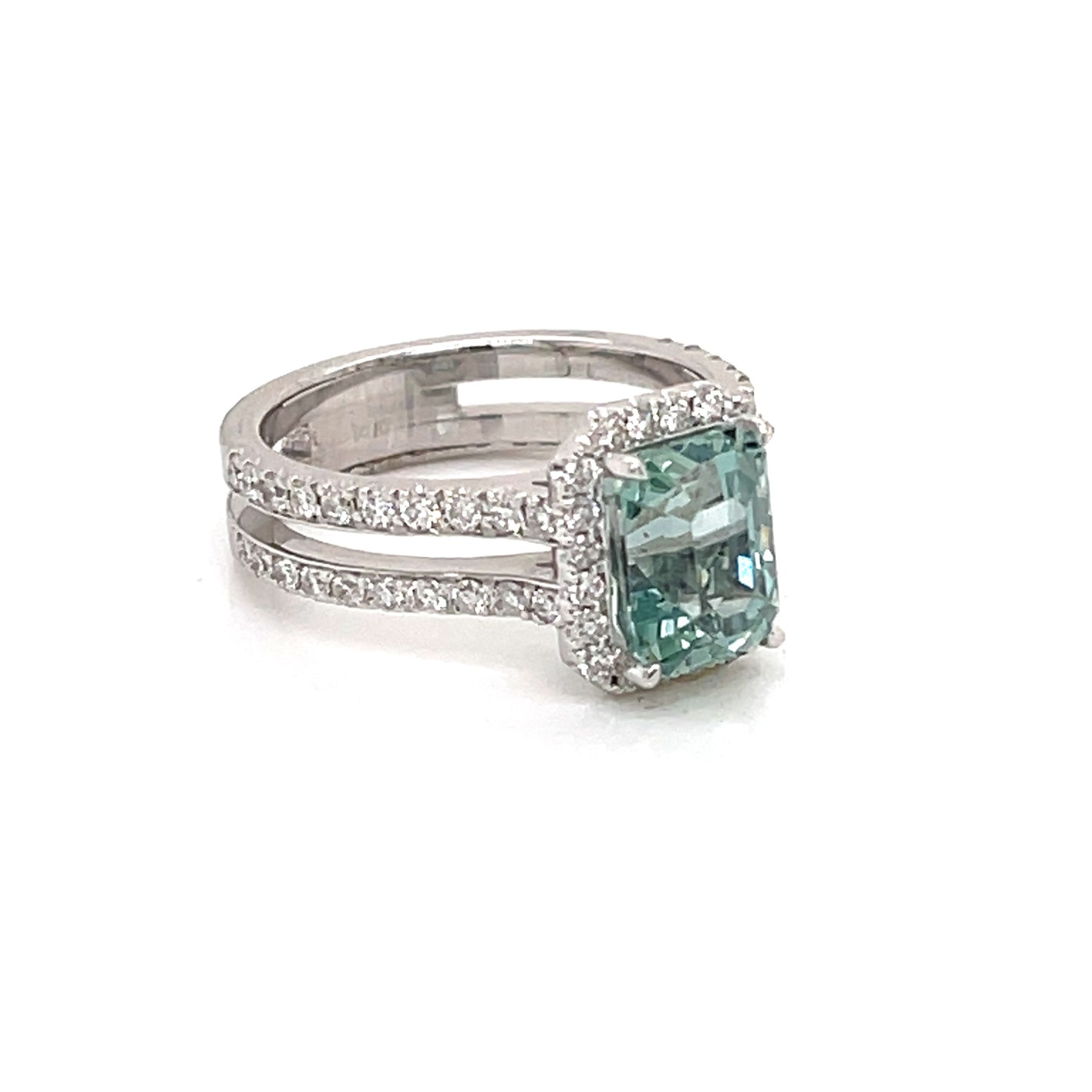 Blue Tourmaline and Diamond Ring - FlawlessCarat