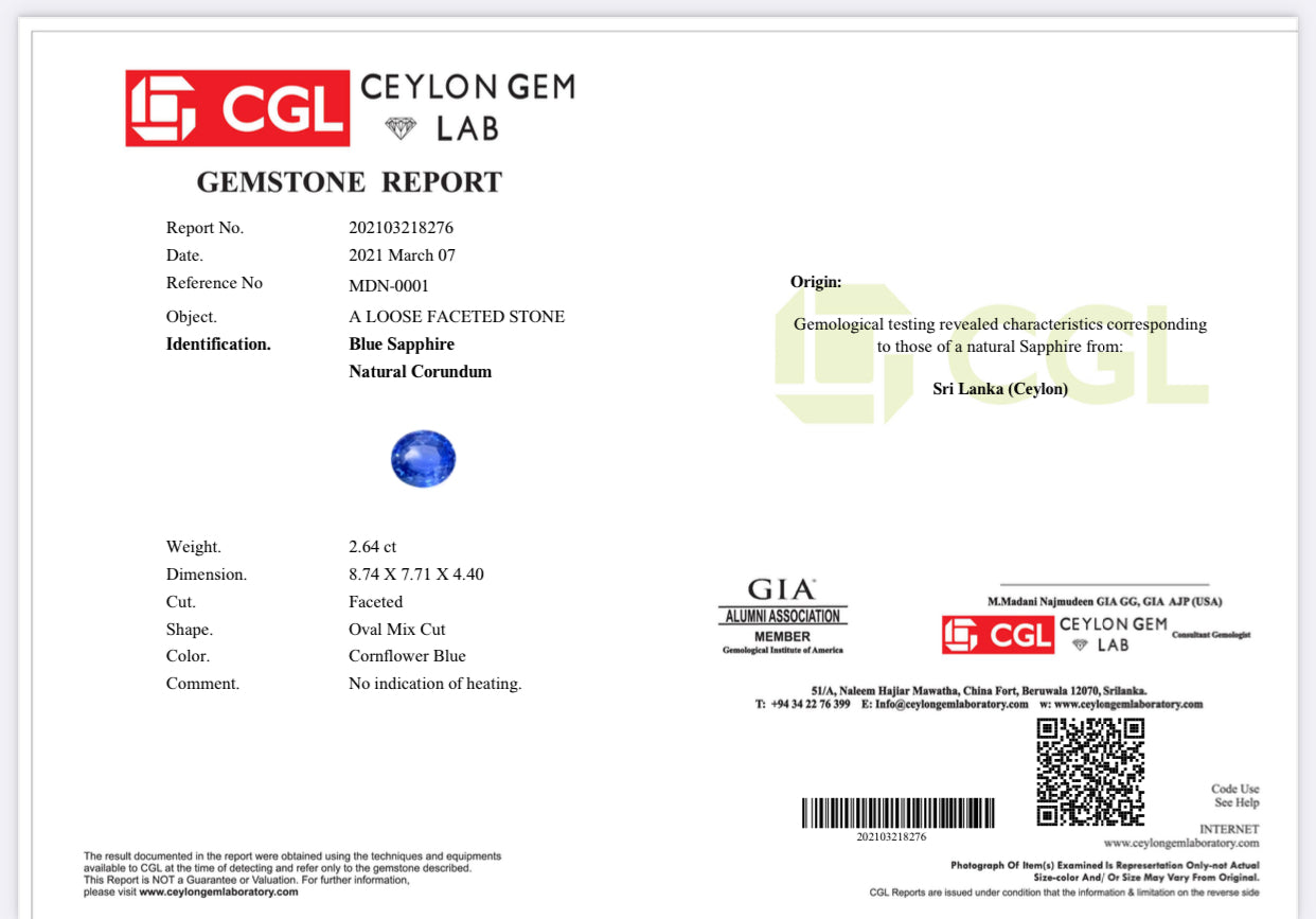 Oval Blue Sapphire Solitaire - FlawlessCarat