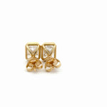 4.13 Carat Lab-Grown Radiant Diamond Bezel Studs in 14K Yellow Gold