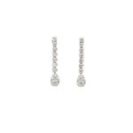 Lab-Grown Diamond Drop Earrings in 14K White Gold