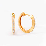 Medium Round Diamond Hoop Earrings