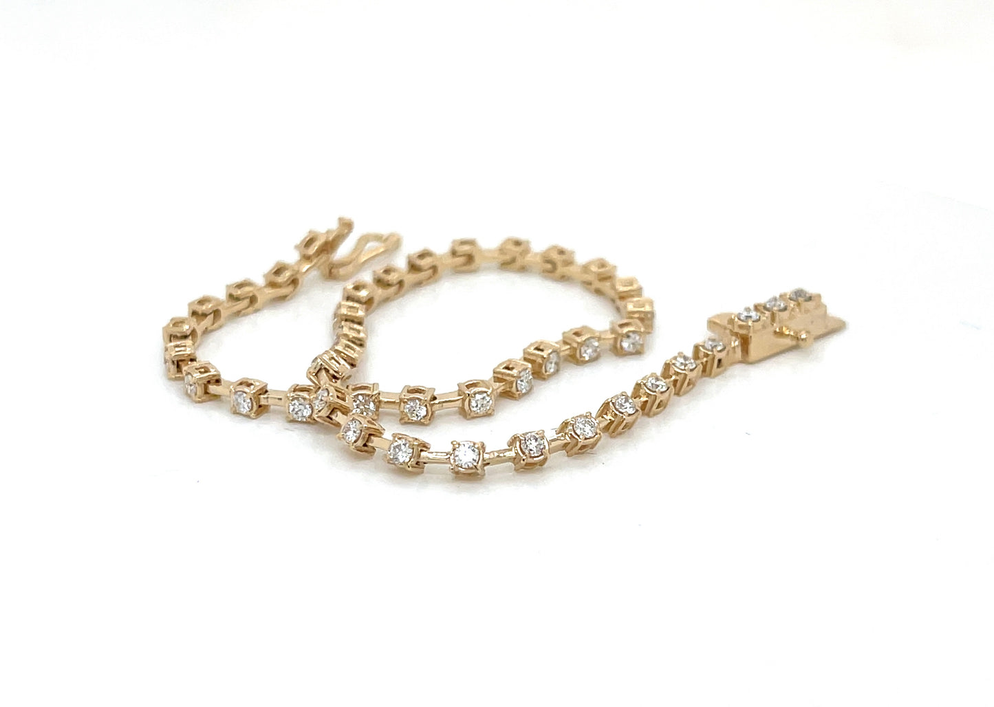 Straight Line Yellow Gold Mini Bar Bracelet - FlawlessCarat