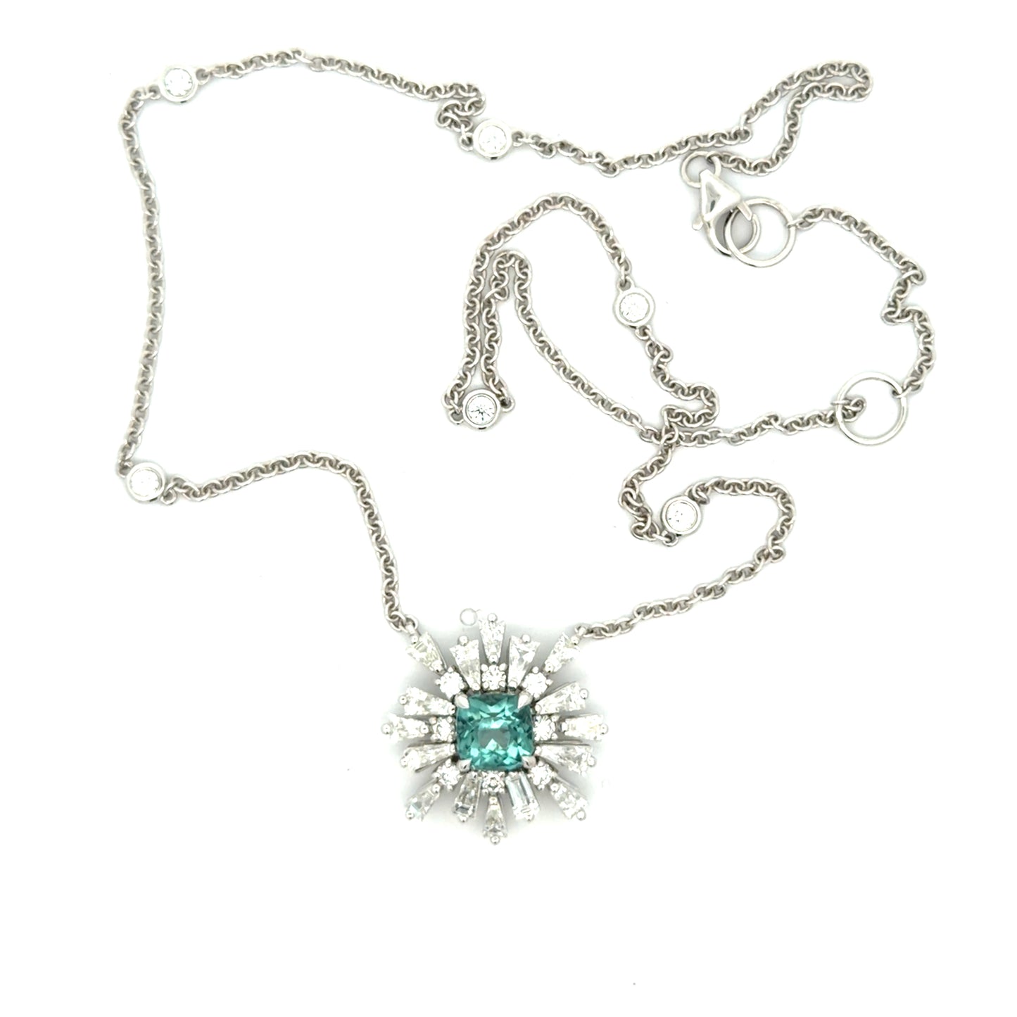 One of a Kind Statement Tourmaline and Diamond Necklace
