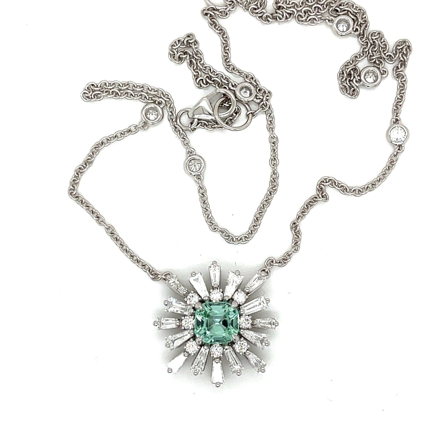 One of a Kind Statement Tourmaline and Diamond Necklace