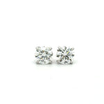 4.03 Carat IGI-Certified Lab-Grown Round Diamond Stud Earrings