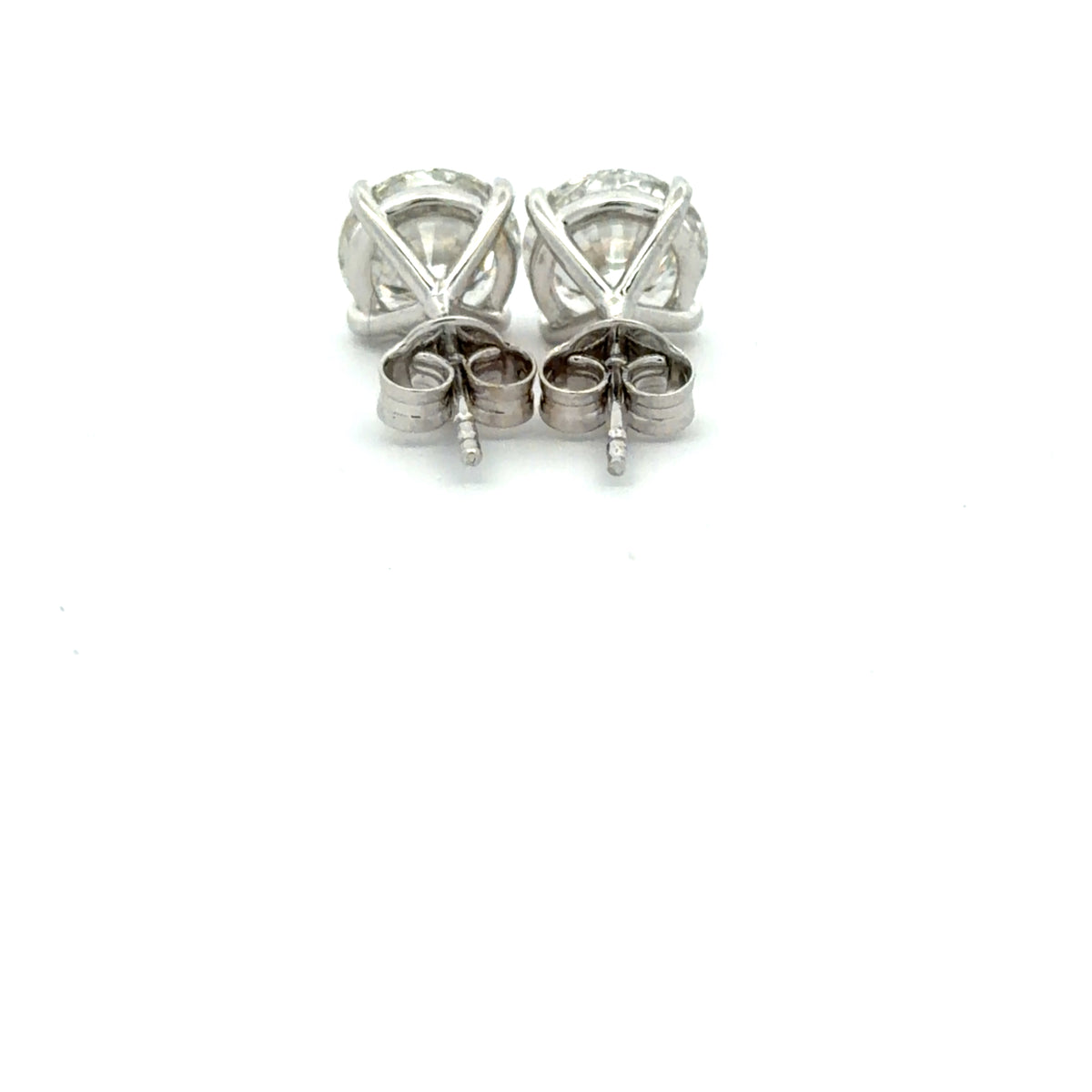 4.03 Carat IGI-Certified Lab-Grown Round Diamond Stud Earrings