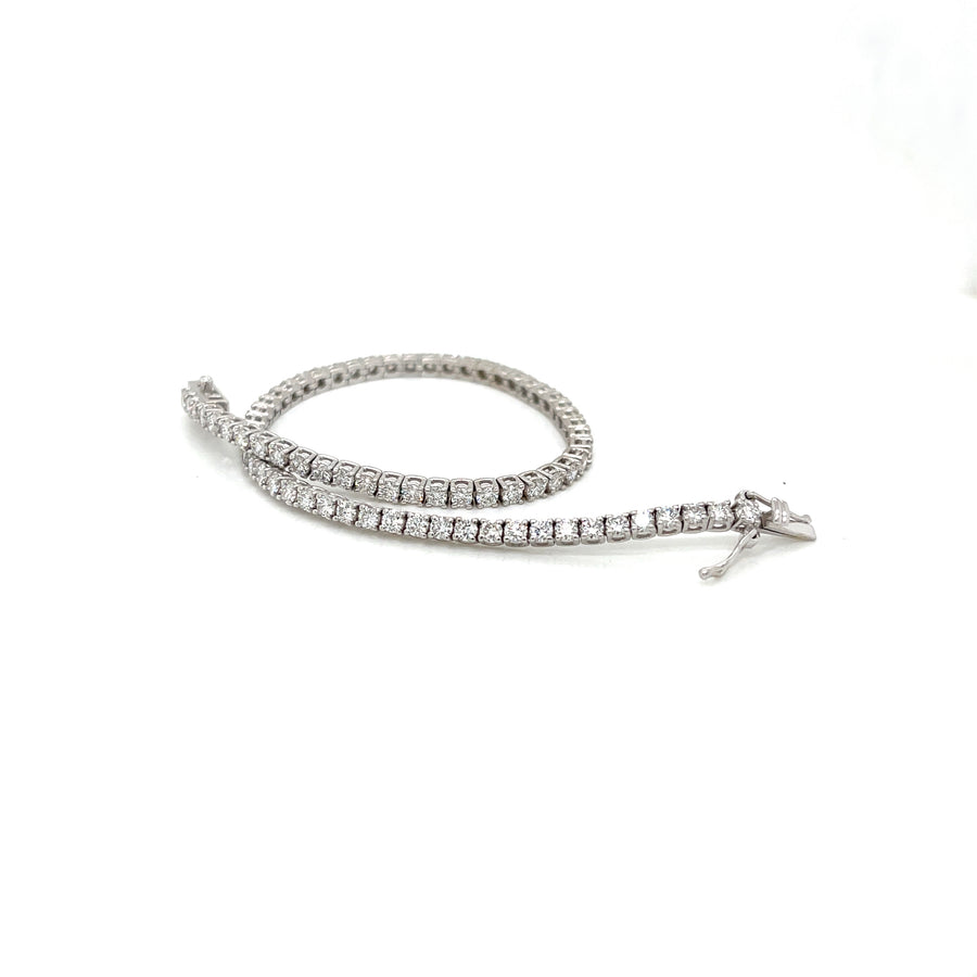 Lab-Grown Diamond Tennis Bracelet in 14K White Gold