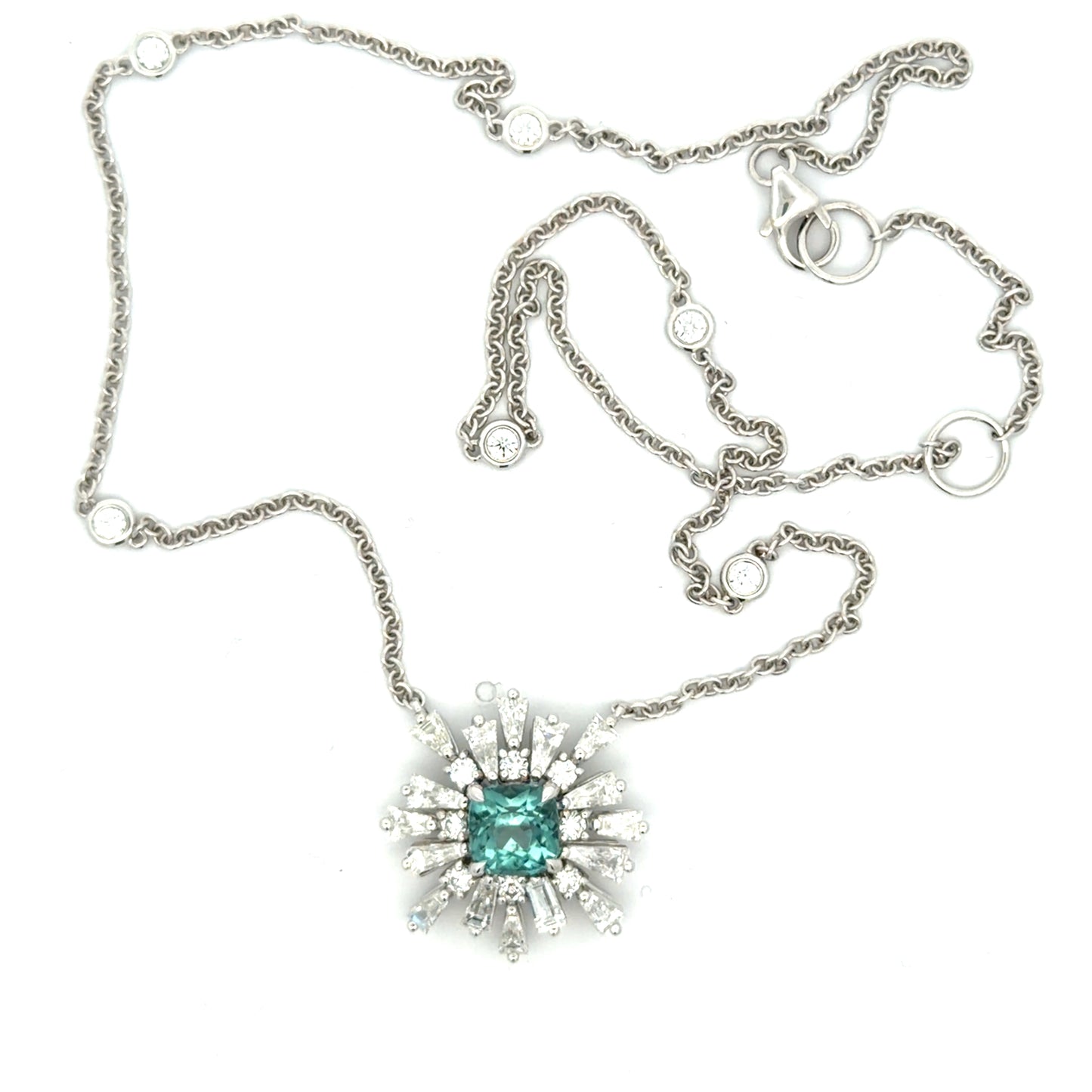 One of a Kind Statement Tourmaline and Diamond Necklace