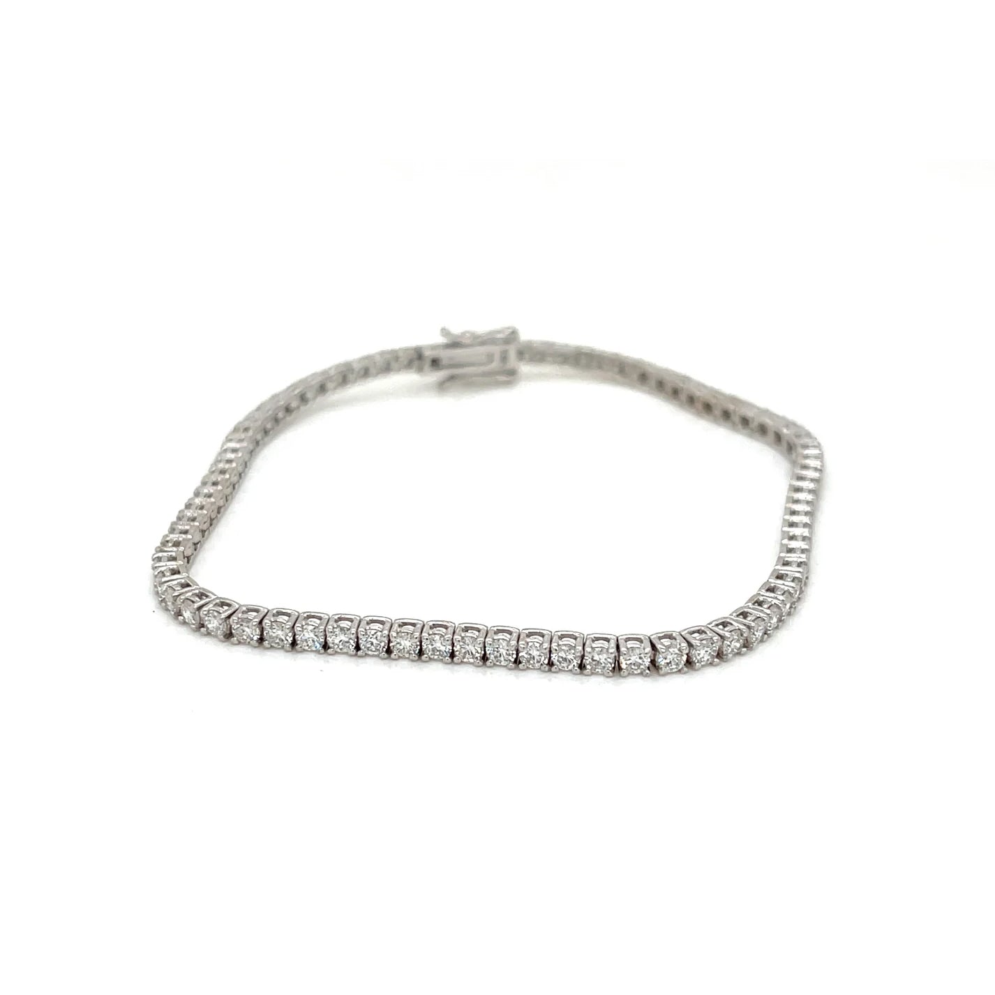 Straight Line Lab Grown Diamond Tennis Bracelet